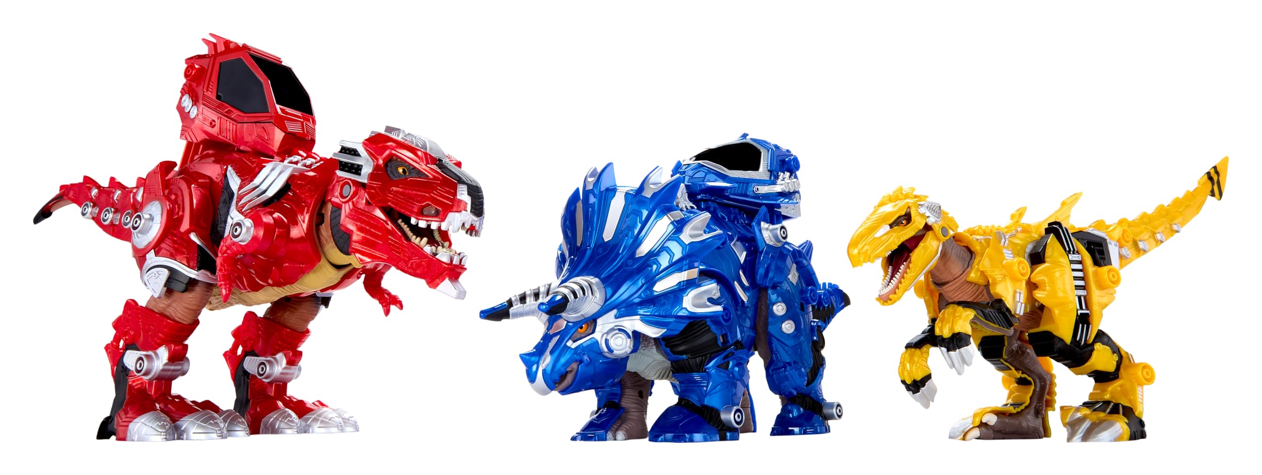Armorsaurs Armor-Up Triceratops Dinosaur Cobalt Toy Figure with 7 Removable Armor Pieces, Tail-Triggered Chomp, Pilot Pod Compatible, 8.9" H x14.7 L, Kids, Boys, Girls, Ages 6+ - Image 10