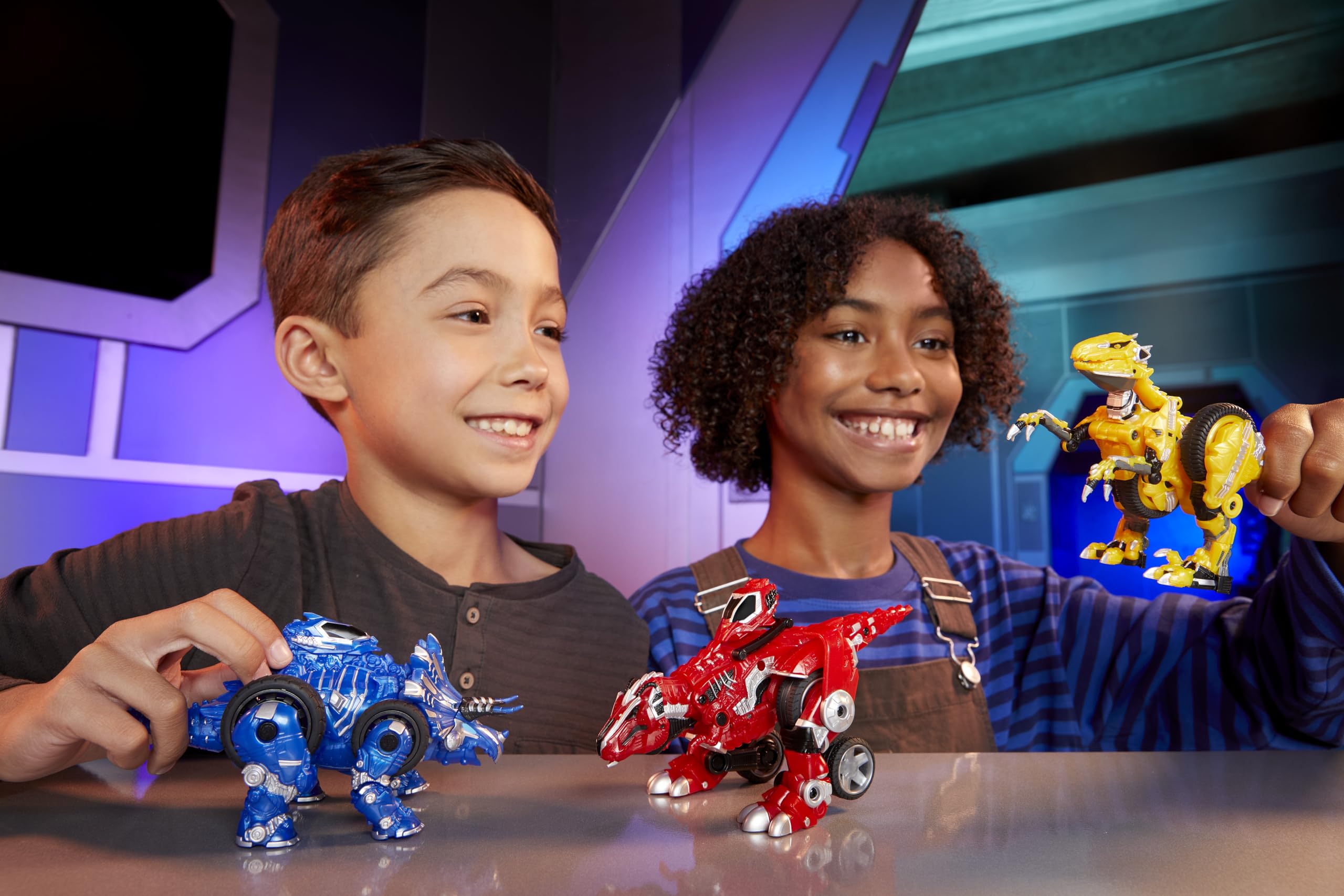 Armorsaurs Evolver Blaze Transforming Raptor to Vehicle Toy, 2-in-1 Dino Figure with Multi-Step Conversion, Kids, Boys, Girls, Ages 6+ - Image 11