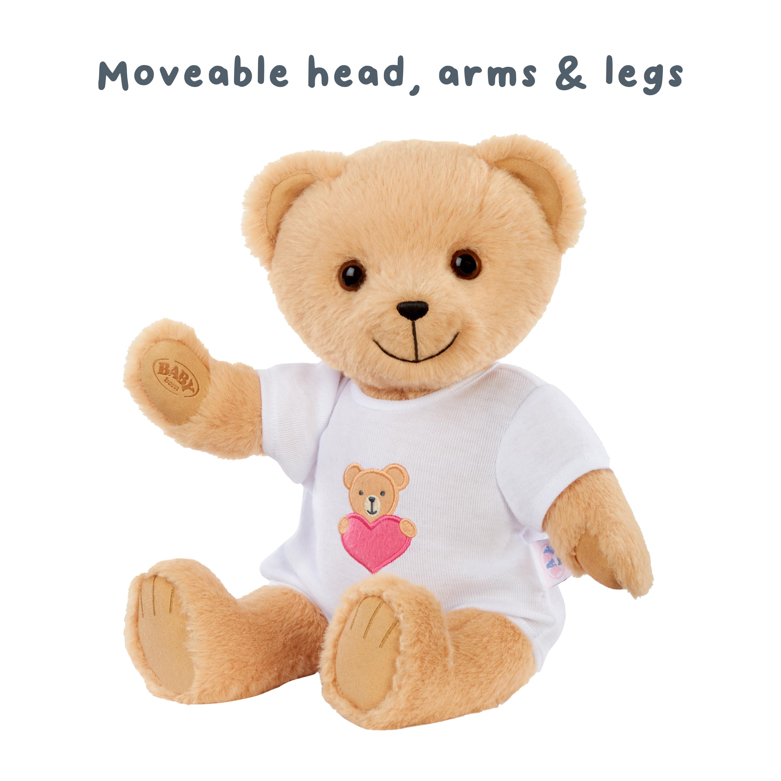 Baby Born My Teddy Bear - Soft and Cuddly, Posable, Removable Outfit - Image 4