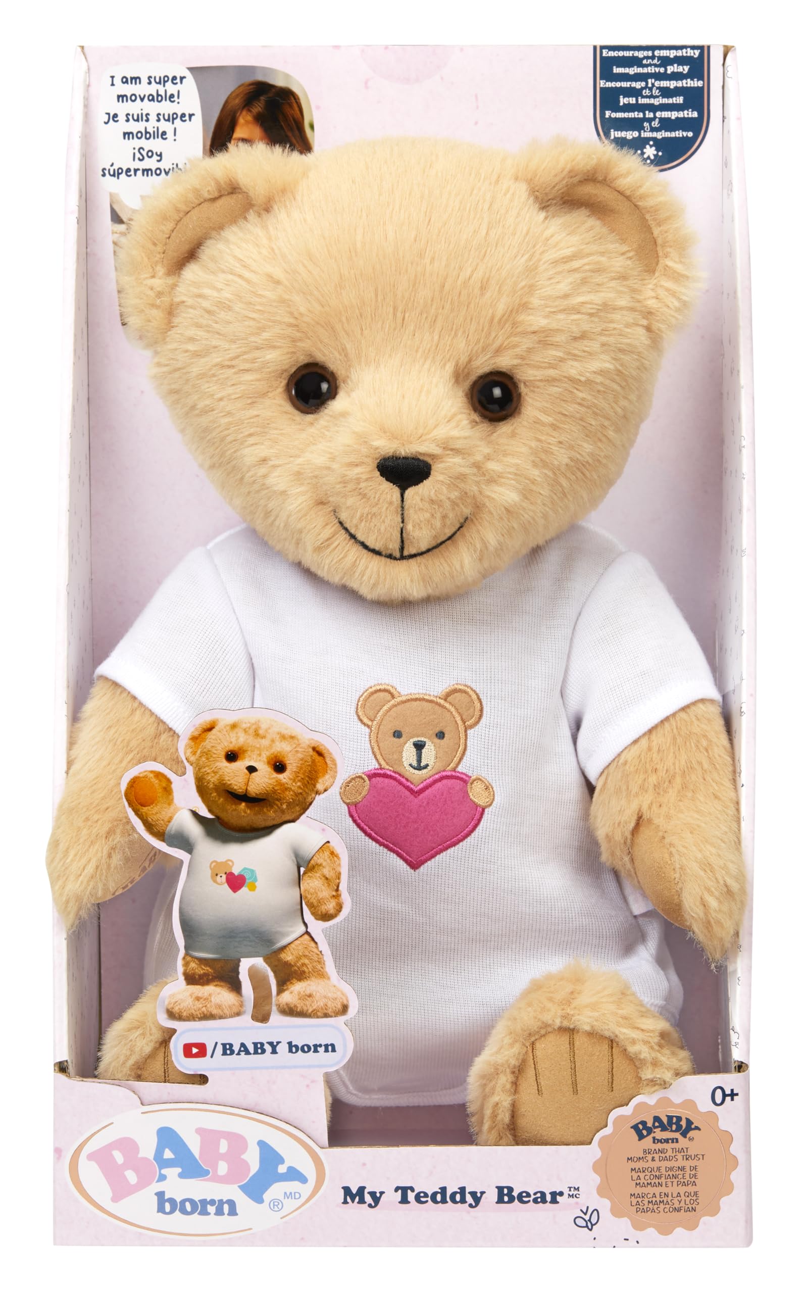 Baby Born My Teddy Bear - Soft and Cuddly, Posable, Removable Outfit - Image 8