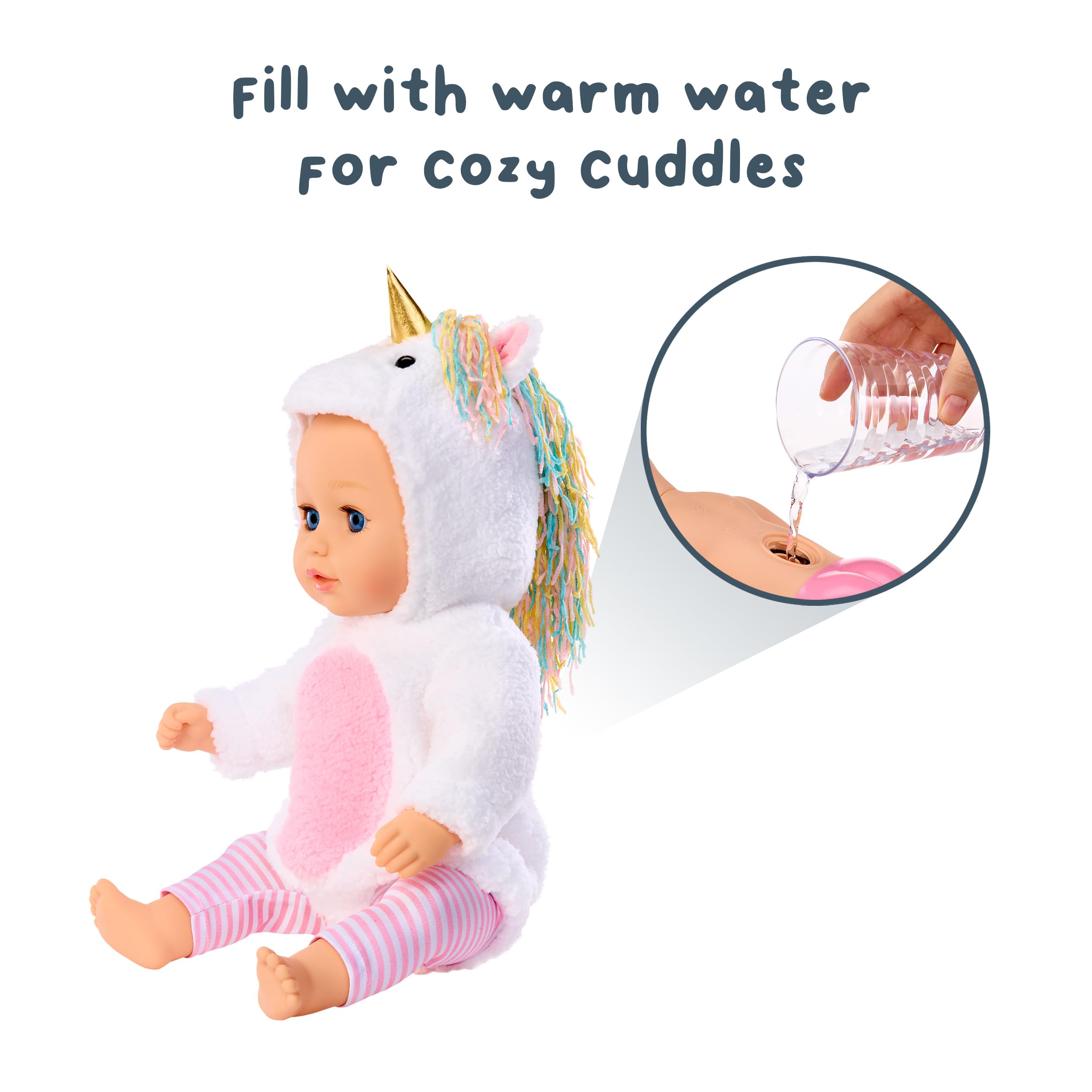 Baby Born My Unicorn Baby Doll Annabell - Plush Unicorn Onesie, Blue Eyes: Realistic Features for Kids Ages 3 & Up, Soothes & Comforts, Eyes Open & Close - Image 3