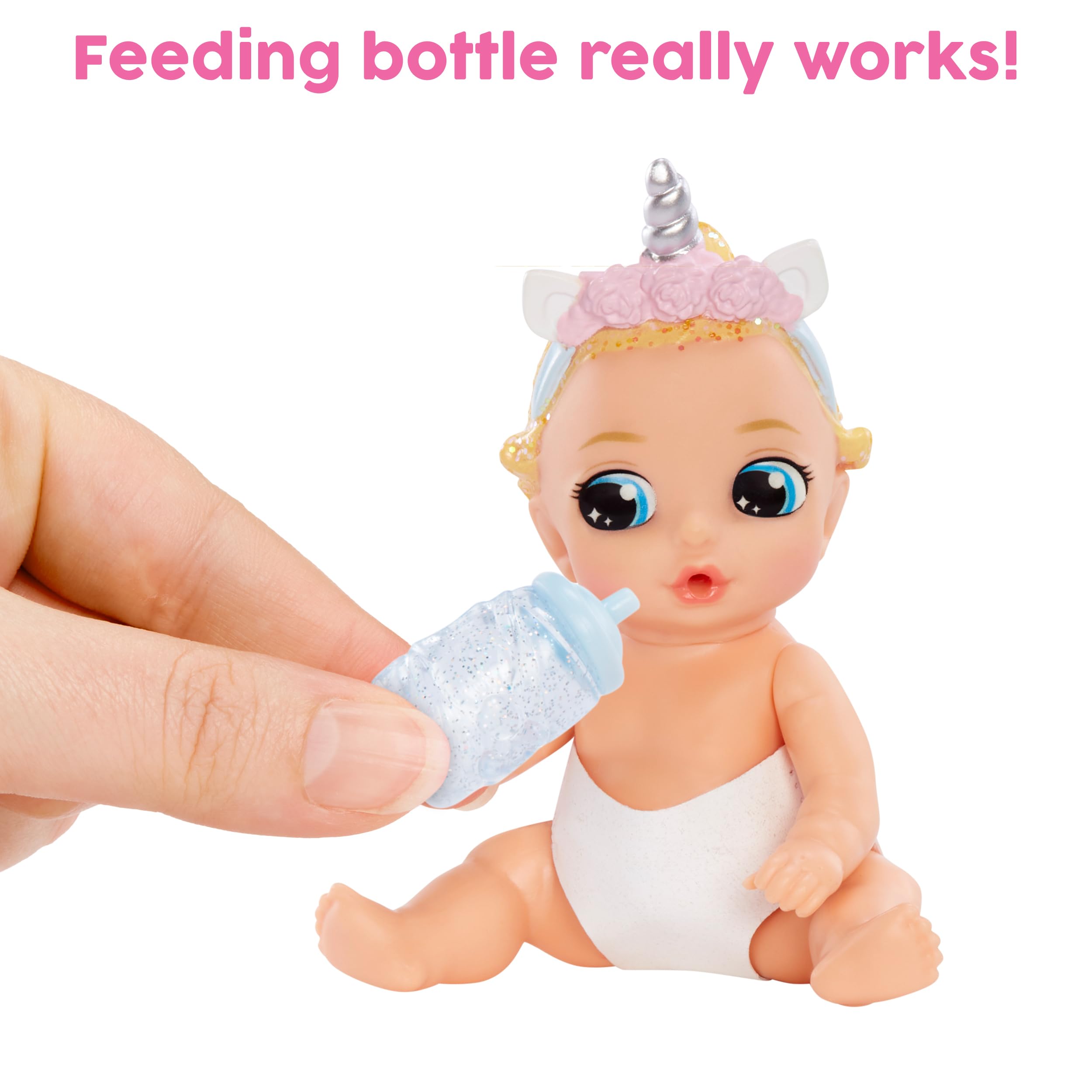 BABY born Surprise Small Dolls Series 10 - Fantasy Tales, Unwrap Collectible Baby Doll with 3 Water Surprises, Fantasy-Themed Dress, Color Change Diaper, Storybook Packaging, For Kids Ages 4+ - Image 4