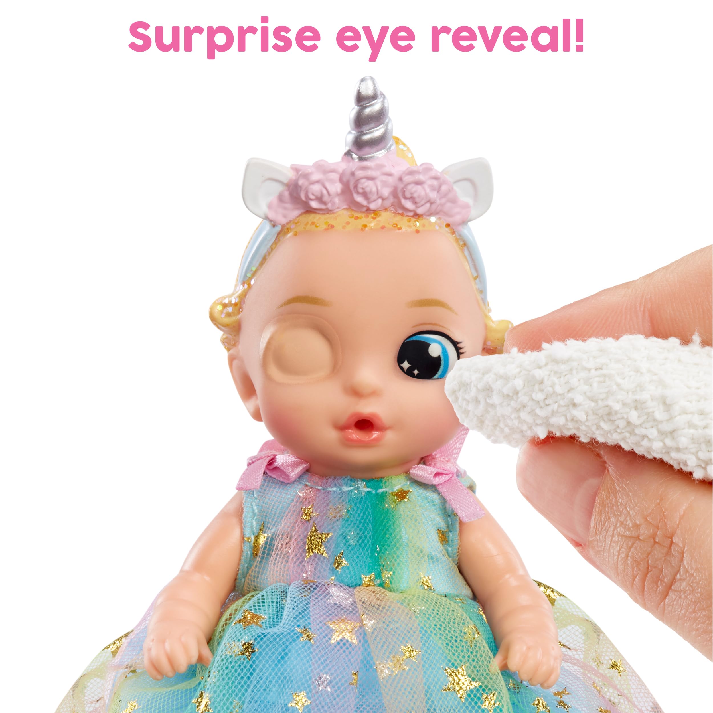 BABY born Surprise Small Dolls Series 10 - Fantasy Tales, Unwrap Collectible Baby Doll with 3 Water Surprises, Fantasy-Themed Dress, Color Change Diaper, Storybook Packaging, For Kids Ages 4+ - Image 5