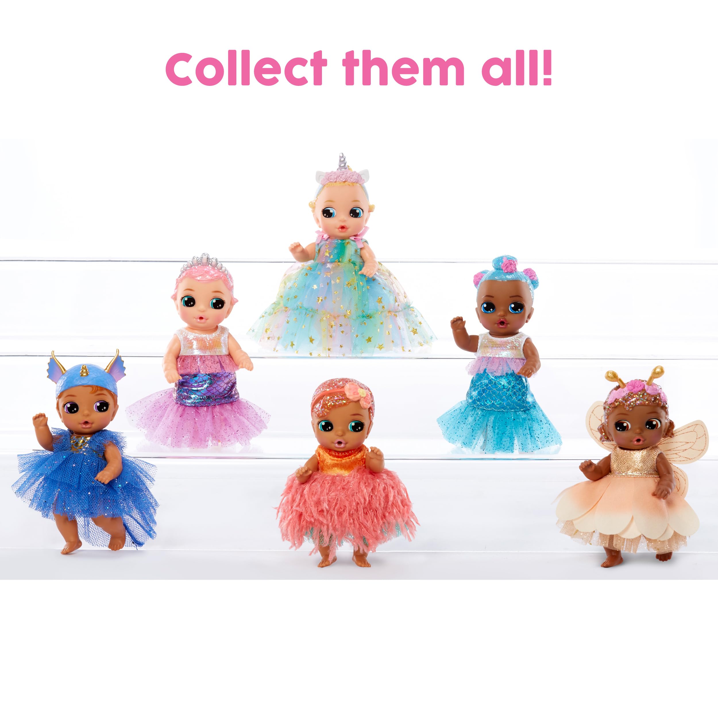 BABY born Surprise Small Dolls Series 10 - Fantasy Tales, Unwrap Collectible Baby Doll with 3 Water Surprises, Fantasy-Themed Dress, Color Change Diaper, Storybook Packaging, For Kids Ages 4+ - Image 6