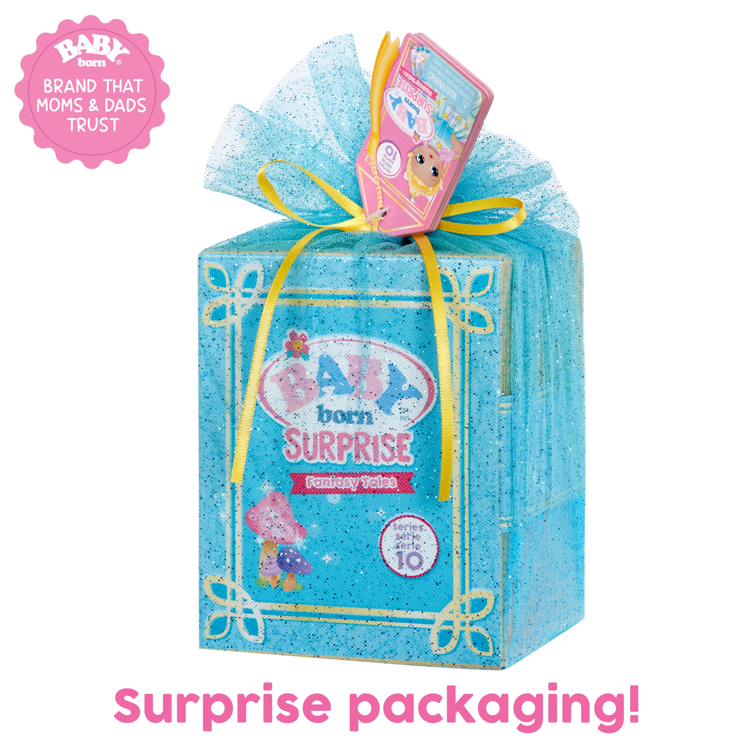 BABY born Surprise Small Dolls Series 10 - Fantasy Tales, Unwrap Collectible Baby Doll with 3 Water Surprises, Fantasy-Themed Dress, Color Change Diaper, Storybook Packaging, For Kids Ages 4+ - Image 7