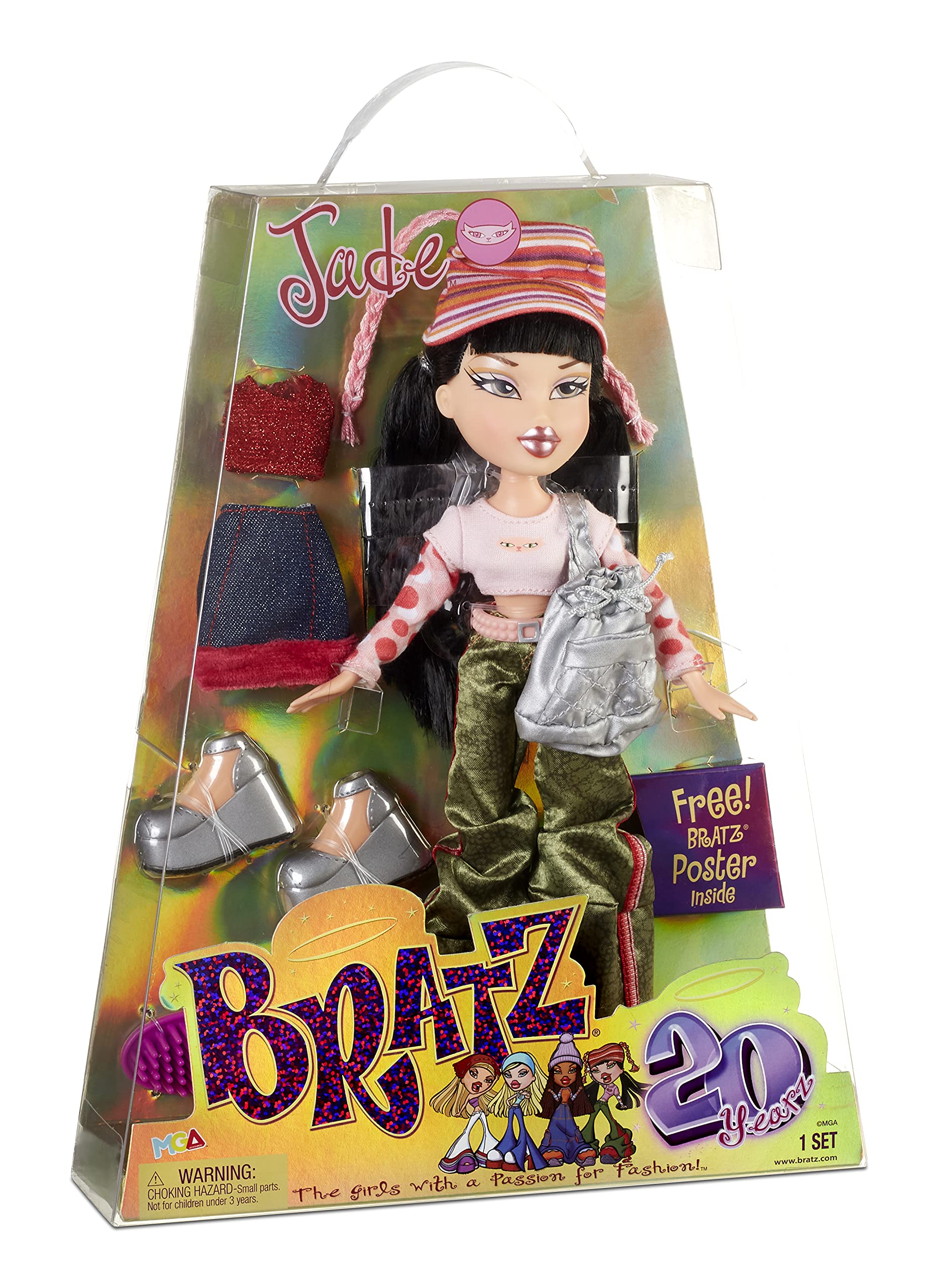 Bratz 20 Yearz Special Anniversary Edition Original Fashion Doll Jade with Accessories and Holographic Poster | Collectible Doll | For Collector Adults and Kids of All Ages - Image 6