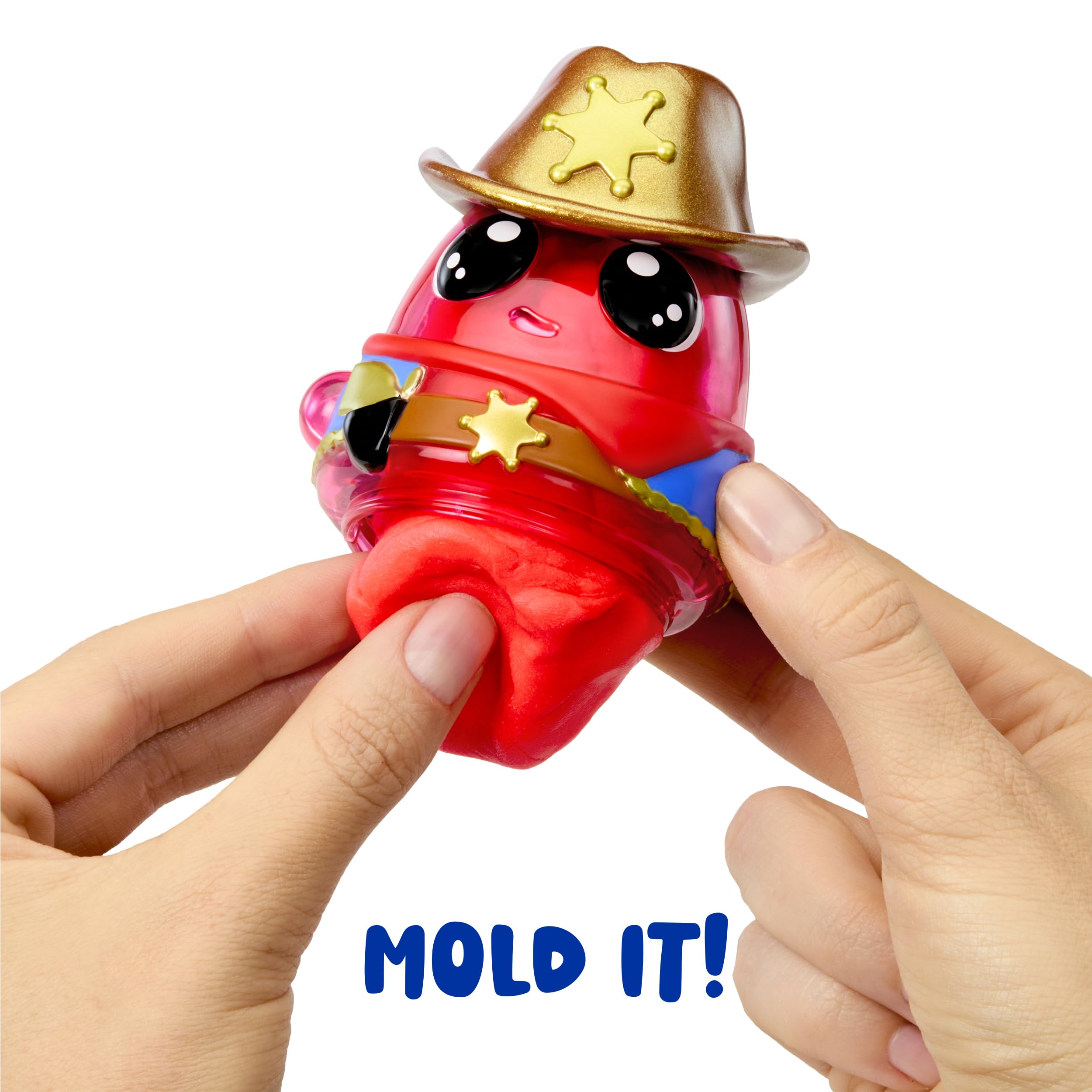 DohKins 3 Pack Characters, Dino, Cowboy, Police Officer - Dough Never Dries, Ages 2+ - Image 5