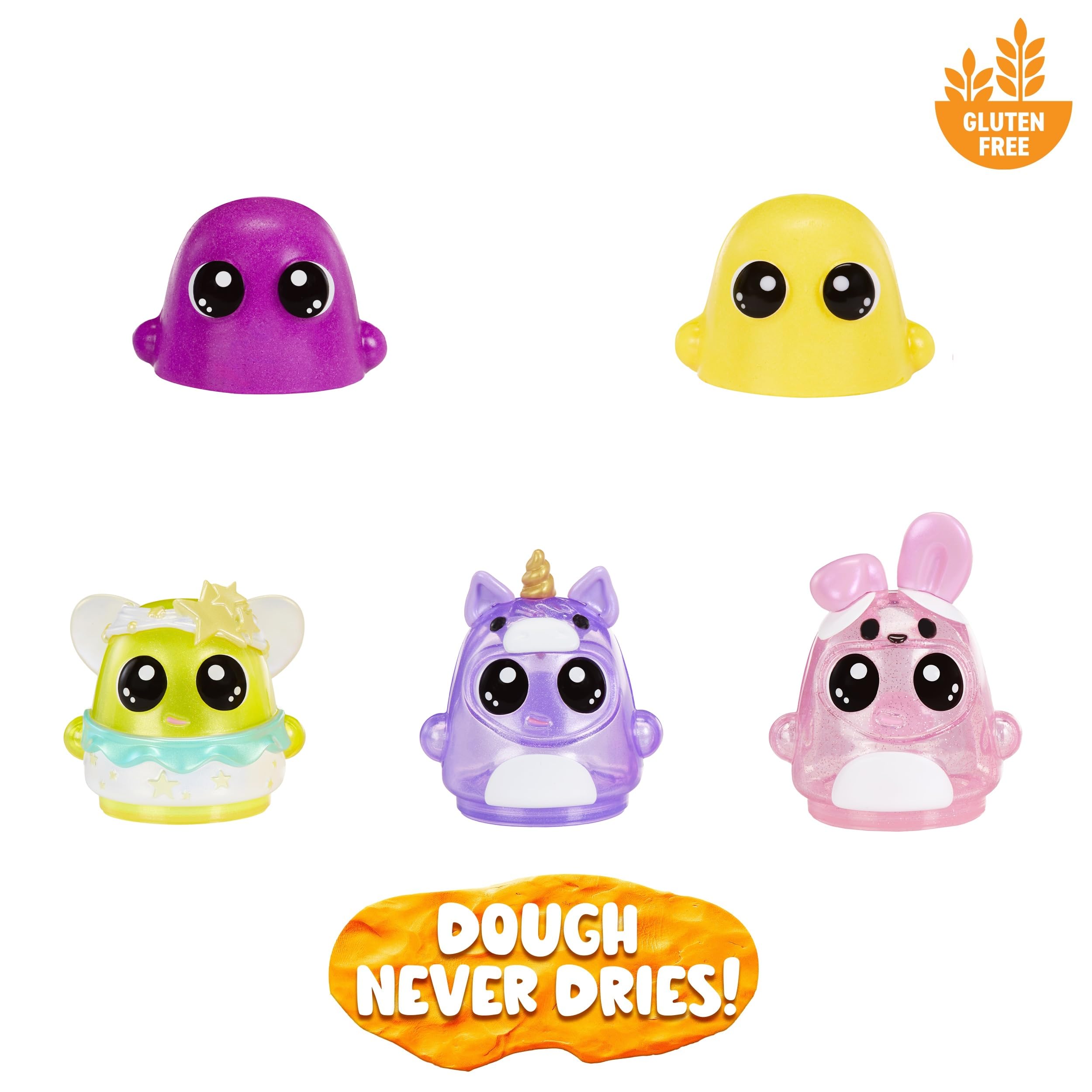 DohKins 3 Pack Characters, Unicorn, Bunny, Fairy - Dough Never Dries, Ages 2+ - Image 8