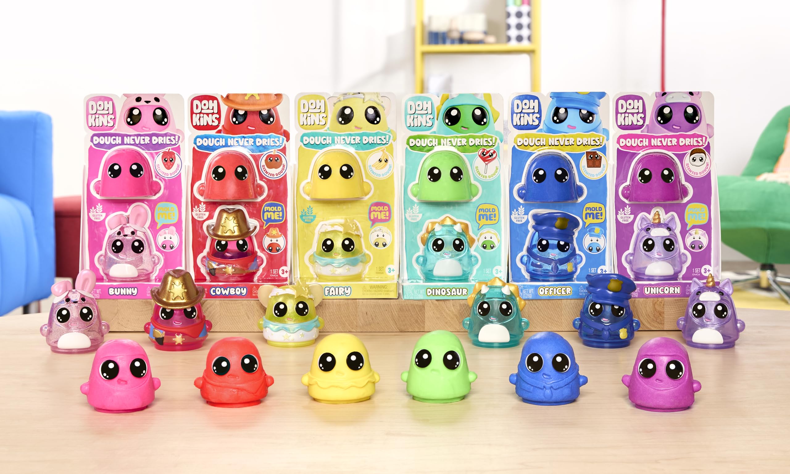 DohKins Fairy Single Pack Character - Dough Never Dries, Ages 2+ - Image 9