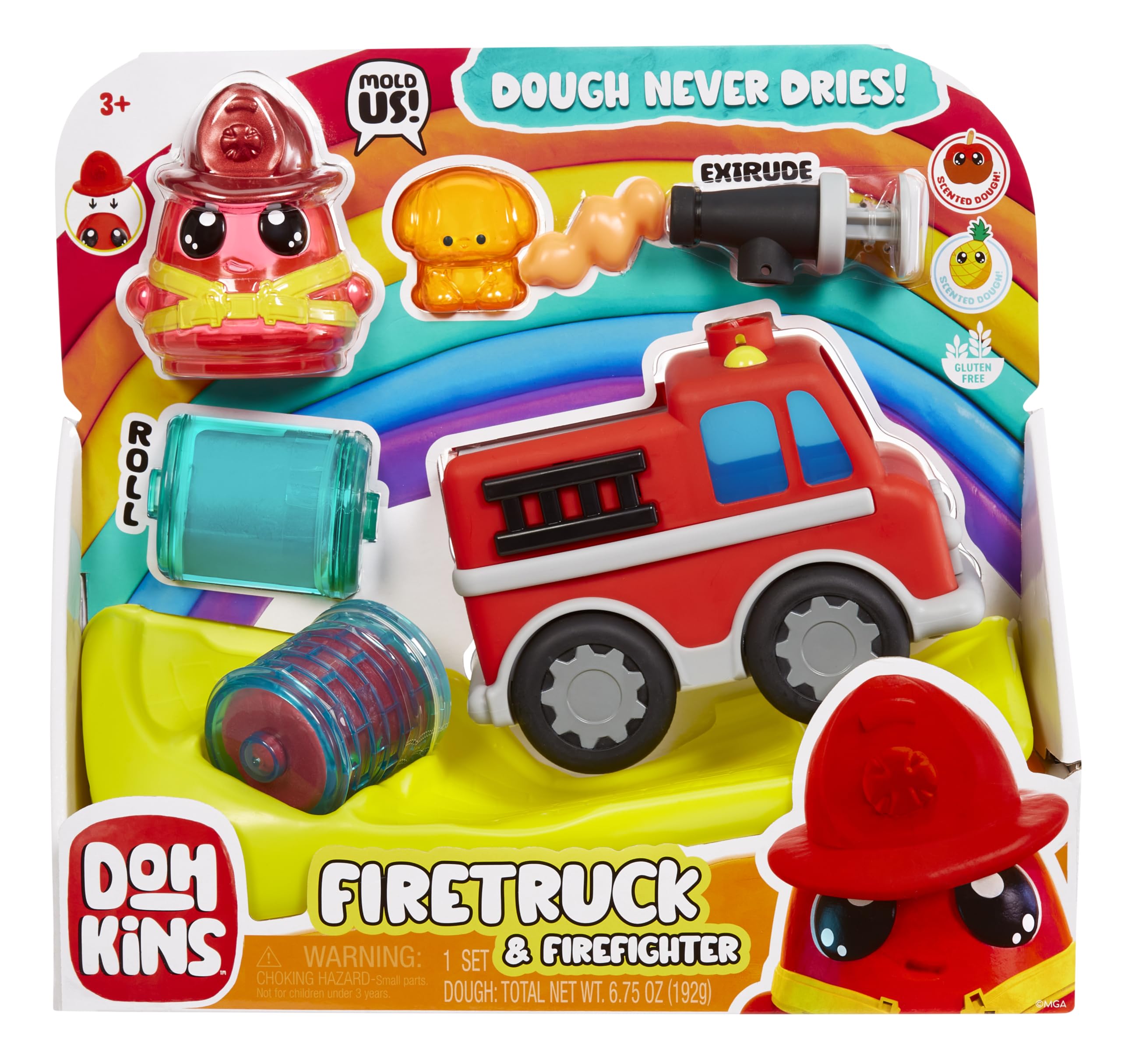 DohKins Fire Truck & Firefighter - Dough Never Dries - Image 7