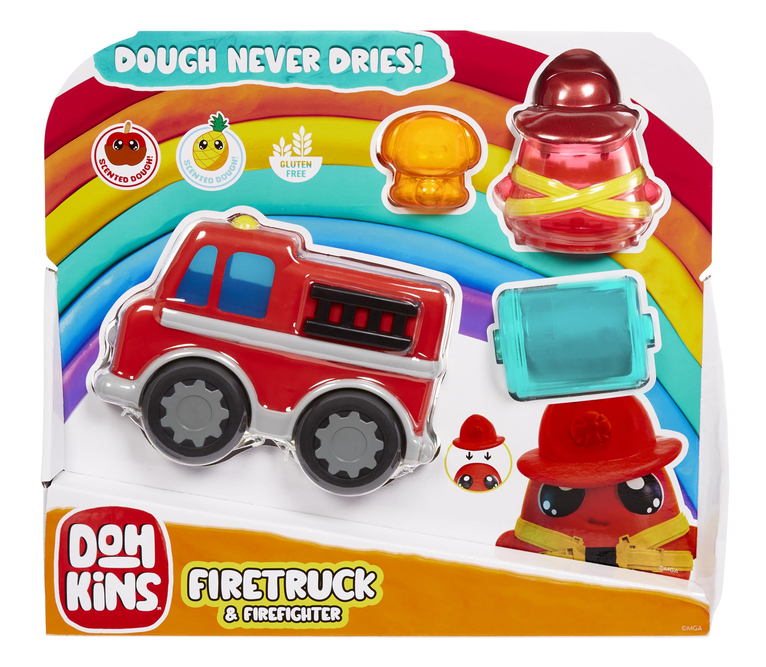 DohKins Fire Truck & Firefighter - Dough Never Dries - Image 8