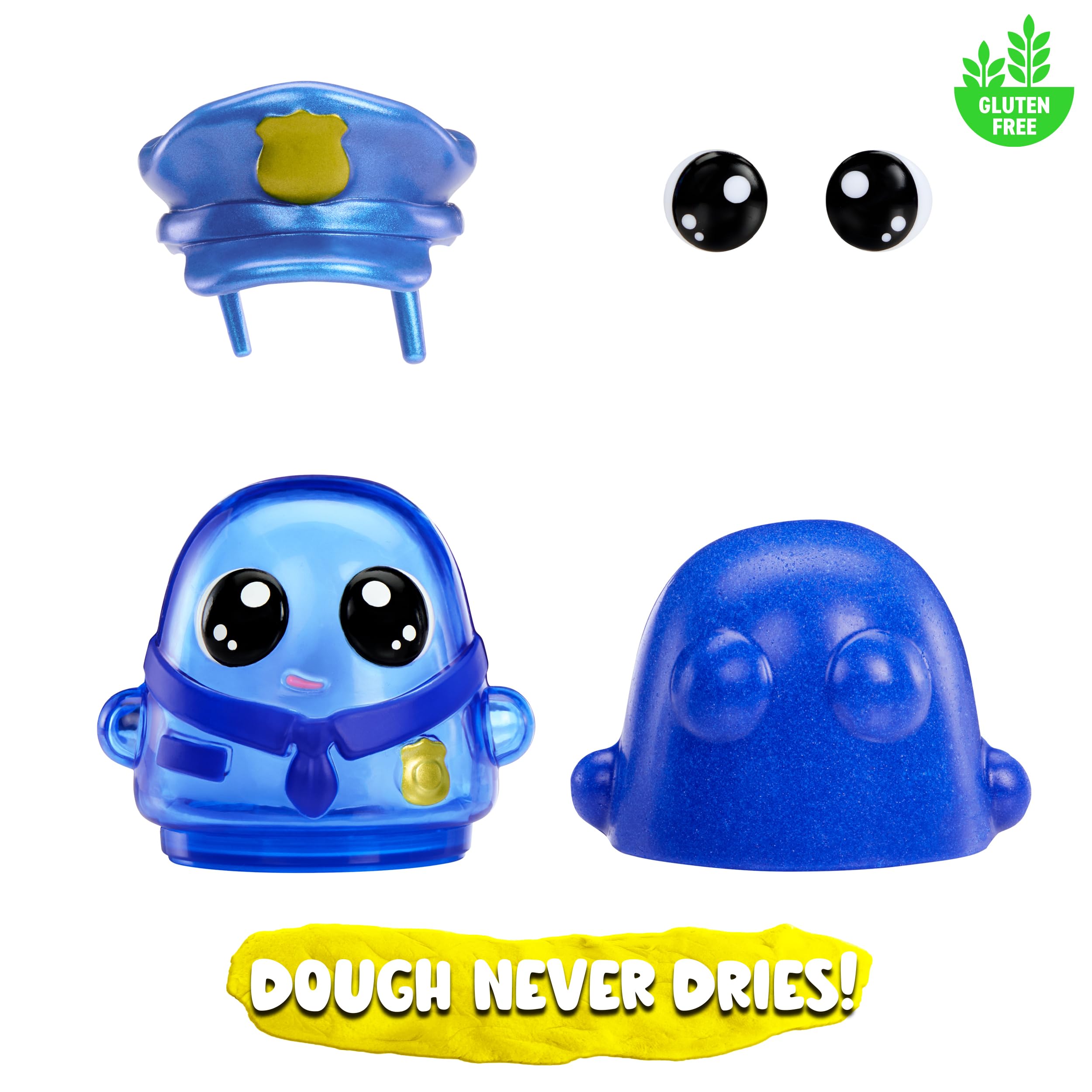 DohKins Police Officer Single Pack Character - Dough Never Dries, Ages 2+ - Image 5