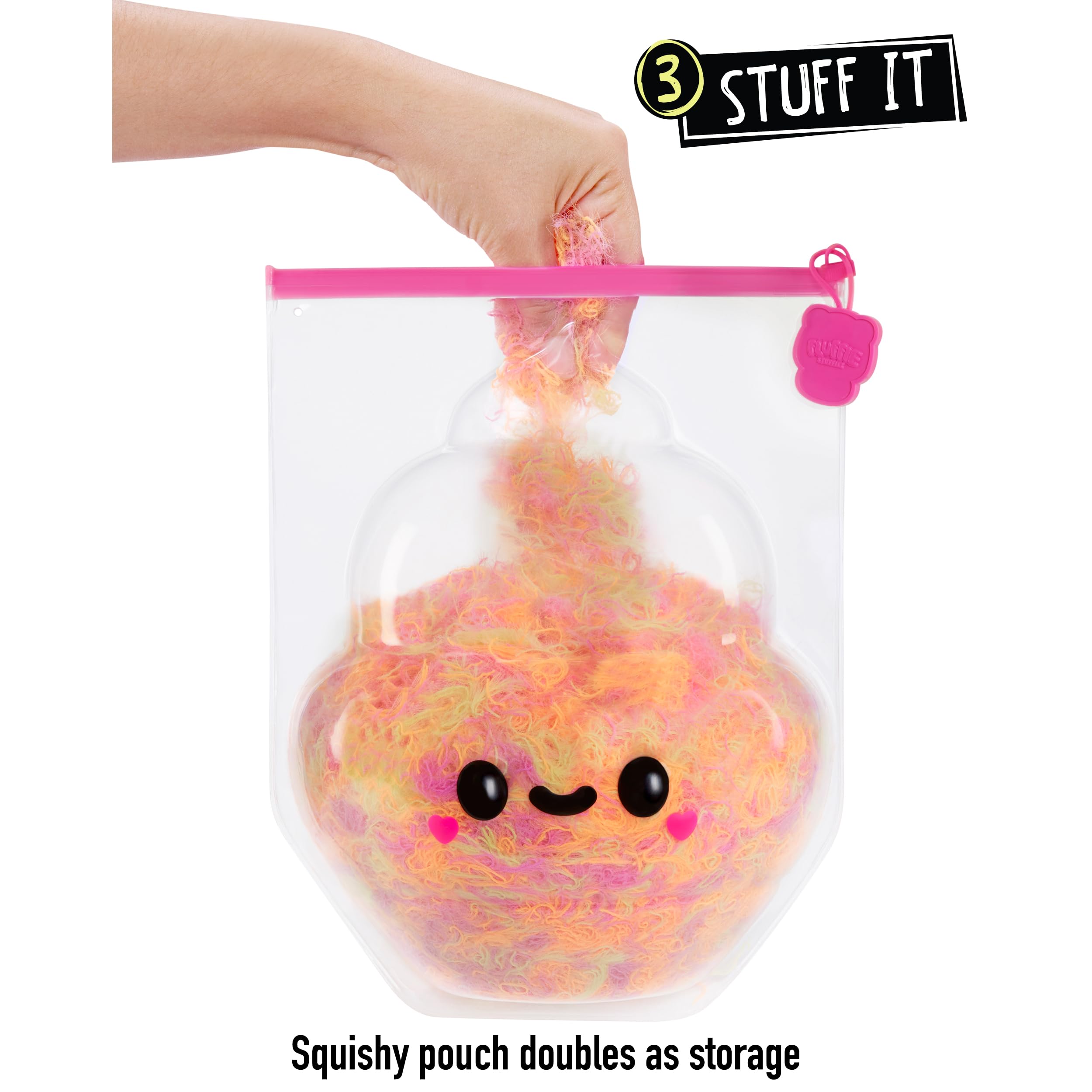 Fluffie Stuffiez Ice Cream Large Collectible Feature Plush 11" - Surprise Reveal Unboxing with Huggable ASMR Fidget DIY Fur Pulling, Ultra Soft Fluff - Image 6