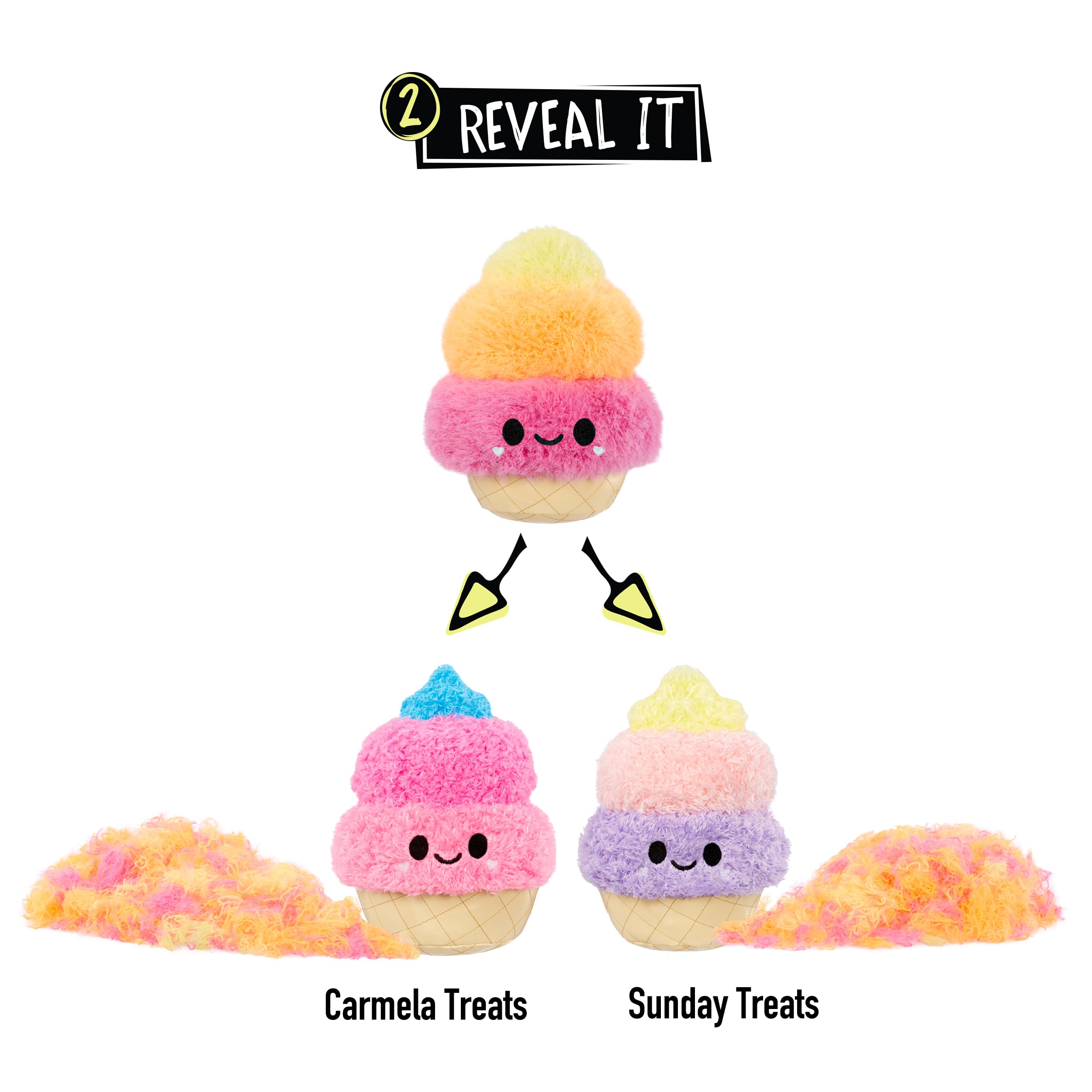 Fluffie Stuffiez Ice Cream Small Collectible Feature Plush - Surprise Reveal Unboxing with Huggable ASMR Fidget DIY Fur Pulling, Ultra Soft Fluff - Image 4