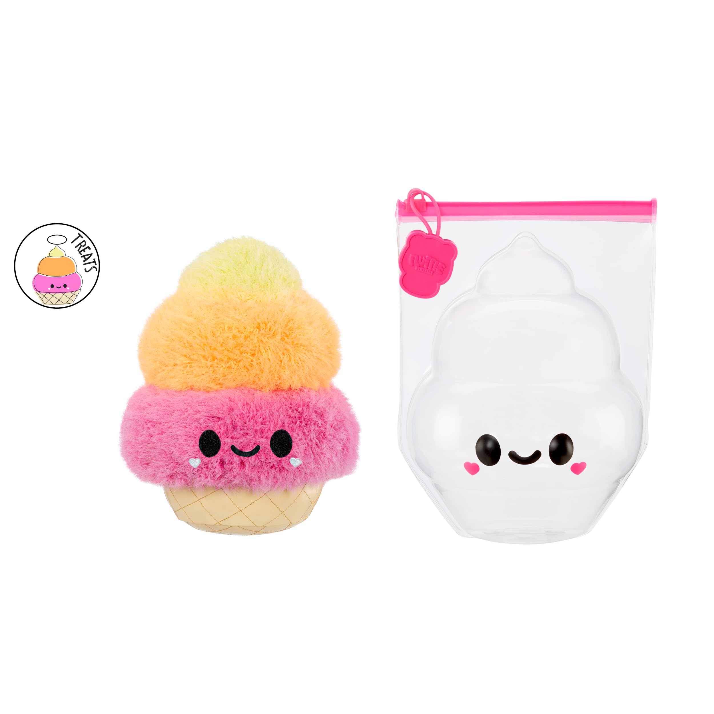 Fluffie Stuffiez Ice Cream Small Collectible Feature Plush - Surprise Reveal Unboxing with Huggable ASMR Fidget DIY Fur Pulling, Ultra Soft Fluff - Image 6