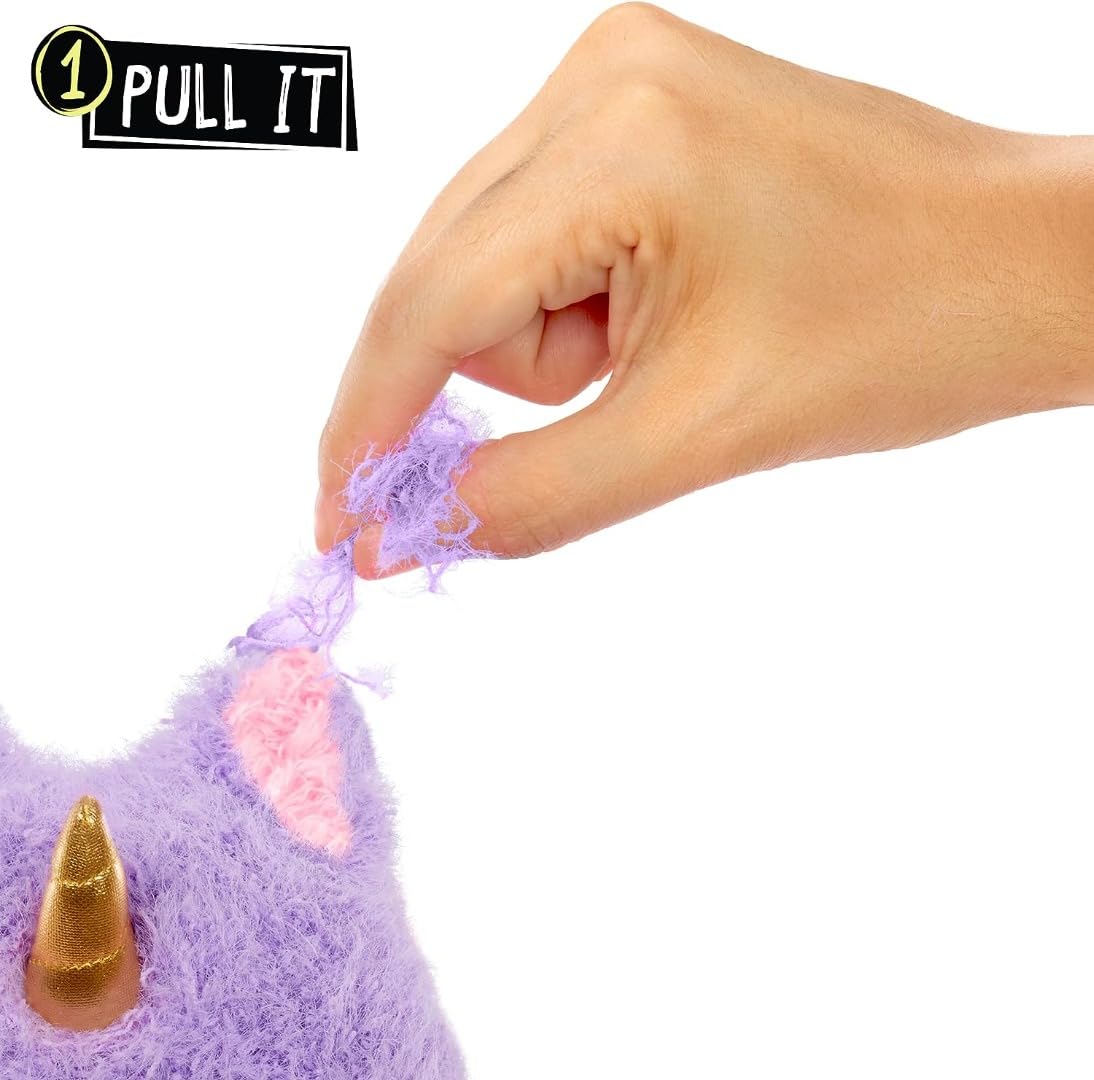 Fluffie Stuffiez Unicorn Small Collectible Feature Plush - Surprise Reveal Unboxing with Huggable ASMR Fidget DIY Fur Pulling, Ultra Soft Fluff - Image 3