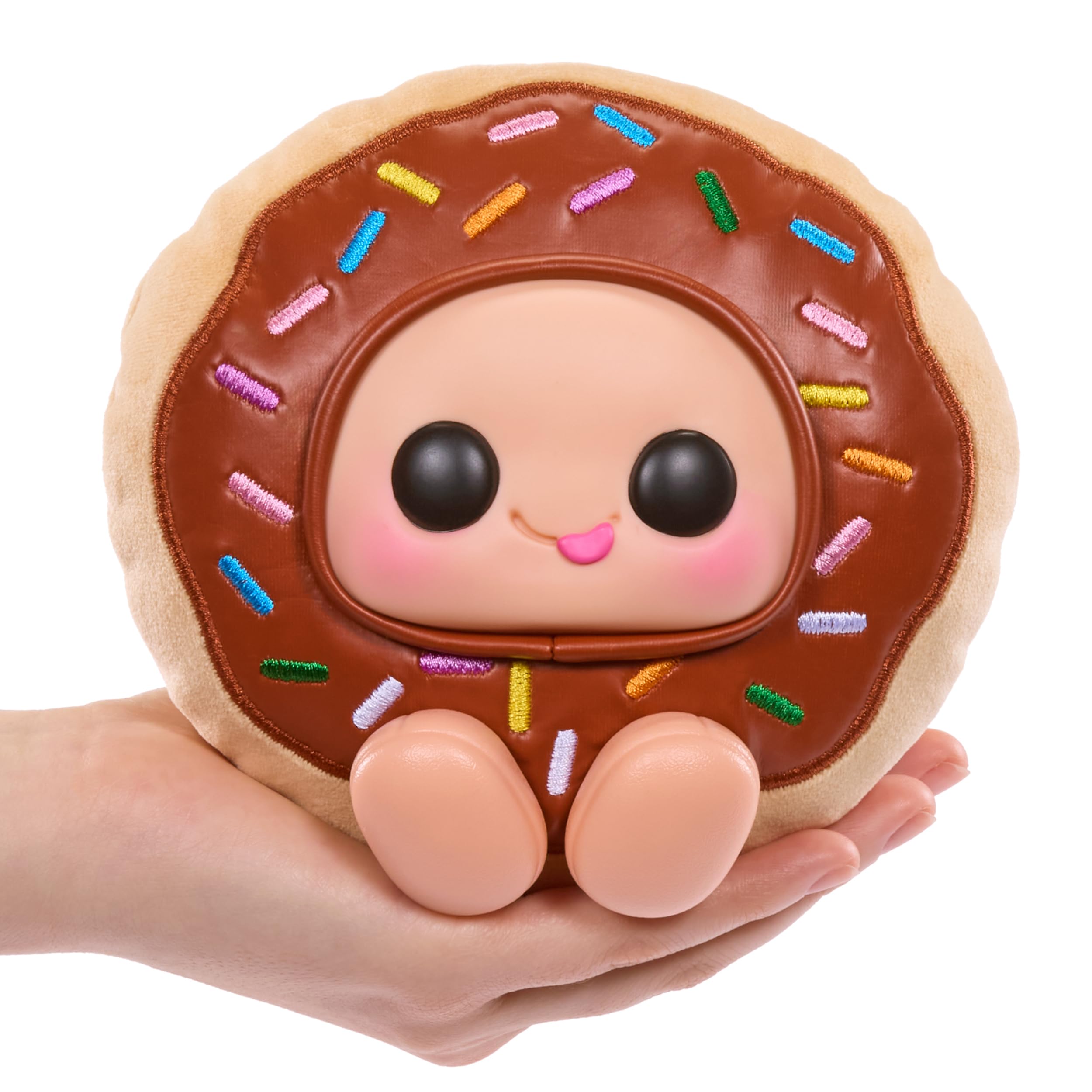 Hyojo Krispy Kreme Doughnuts Series, Blind Box Collectible Plush, Limited Edition Toy Gift for All Ages, 3 to Collect, Chocolate & Strawberry Iced, and Original Glazed with a Signature Hat - Image 4