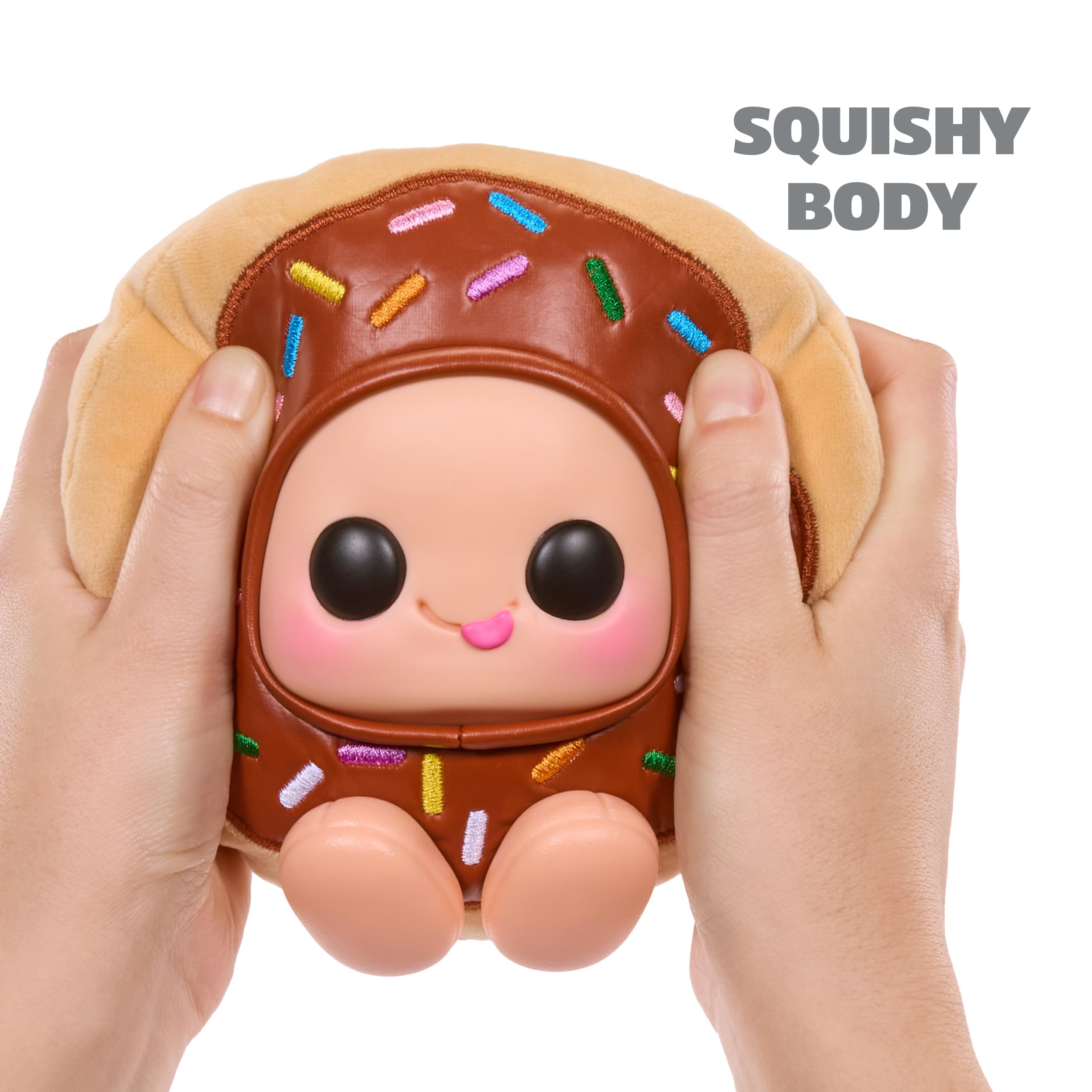 Hyojo Krispy Kreme Doughnuts Series, Blind Box Collectible Plush, Limited Edition Toy Gift for All Ages, 3 to Collect, Chocolate & Strawberry Iced, and Original Glazed with a Signature Hat - Image 5