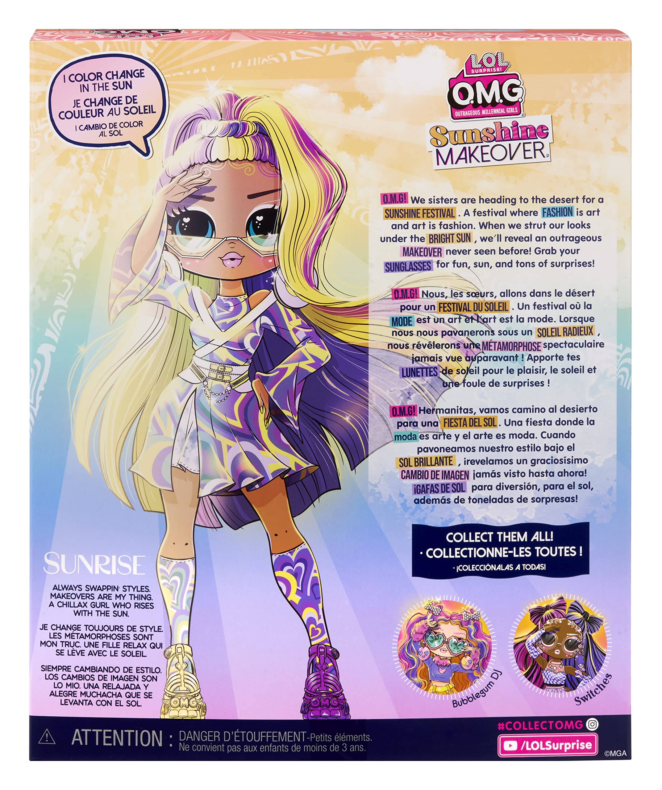 L.O.L. Surprise! LOL Surprise OMG Sunshine Color Change Sunrise Fashion Doll with Color Changing Hair and Fashions and Multiple Surprises – Great Gift for Kids Ages 4+ - Image 10