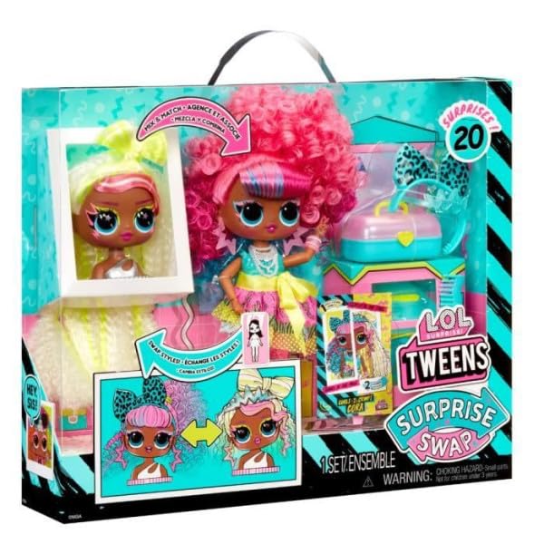 L.O.L. Surprise! Tweens Surprise Swap Curls-2-Crimps Cora Fashion Doll with 20+ Surprises Including Styling Head and Fabulous Fashions and Accessories – Great Gift for Kids Ages 4+ - Image 5