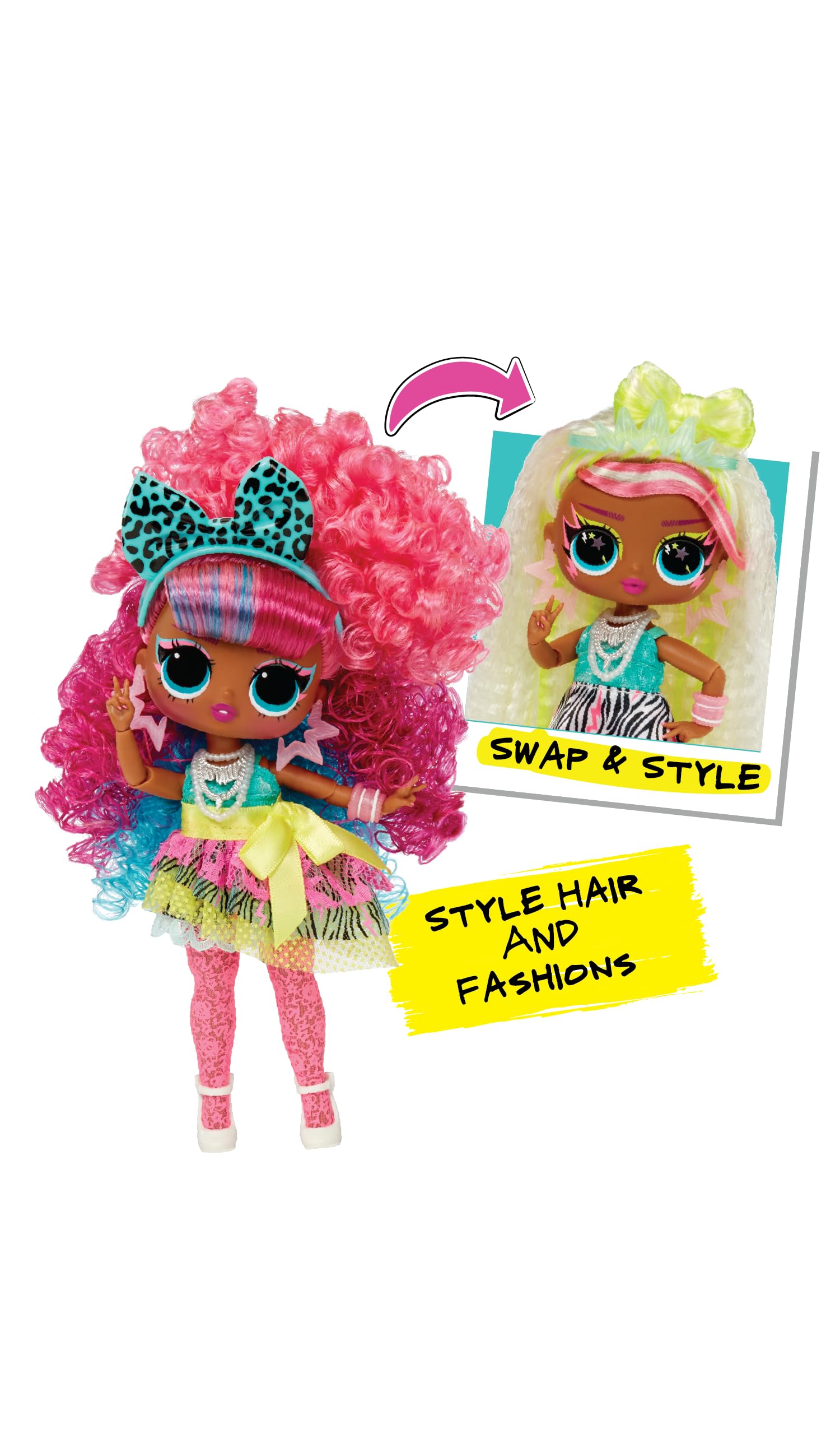 L.O.L. Surprise! Tweens Surprise Swap Curls-2-Crimps Cora Fashion Doll with 20+ Surprises Including Styling Head and Fabulous Fashions and Accessories – Great Gift for Kids Ages 4+ - Image 7
