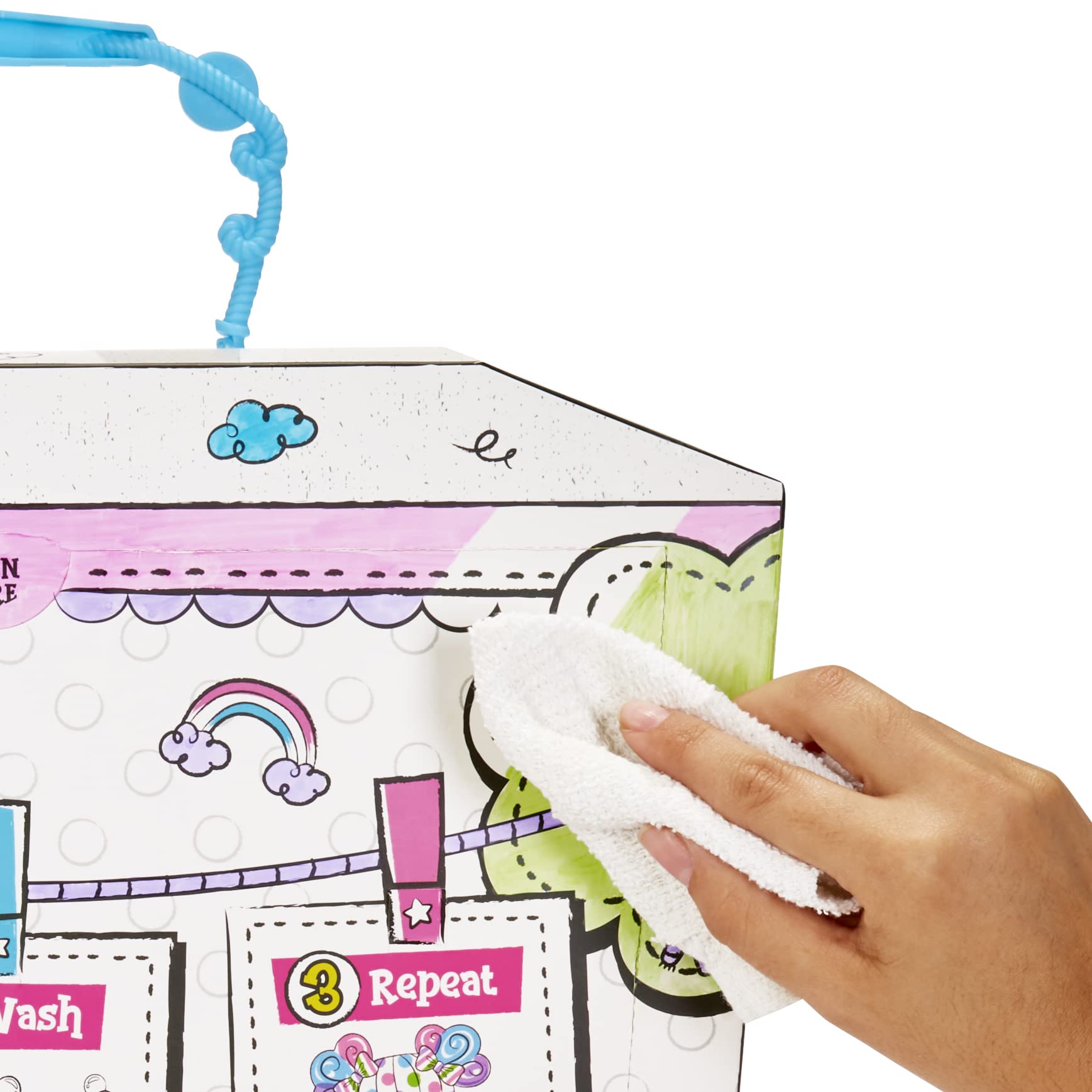 Lalaloopsy™ Color Me™ Doll - Penny Dots 'N' Blots™, 13" Artist Soft Doll + Pet Cheetah, Washable Markers, Removable Fashions, Reusable Playset, Easel & Canvases - Draw, Color, Wash & Repeat - Image 6