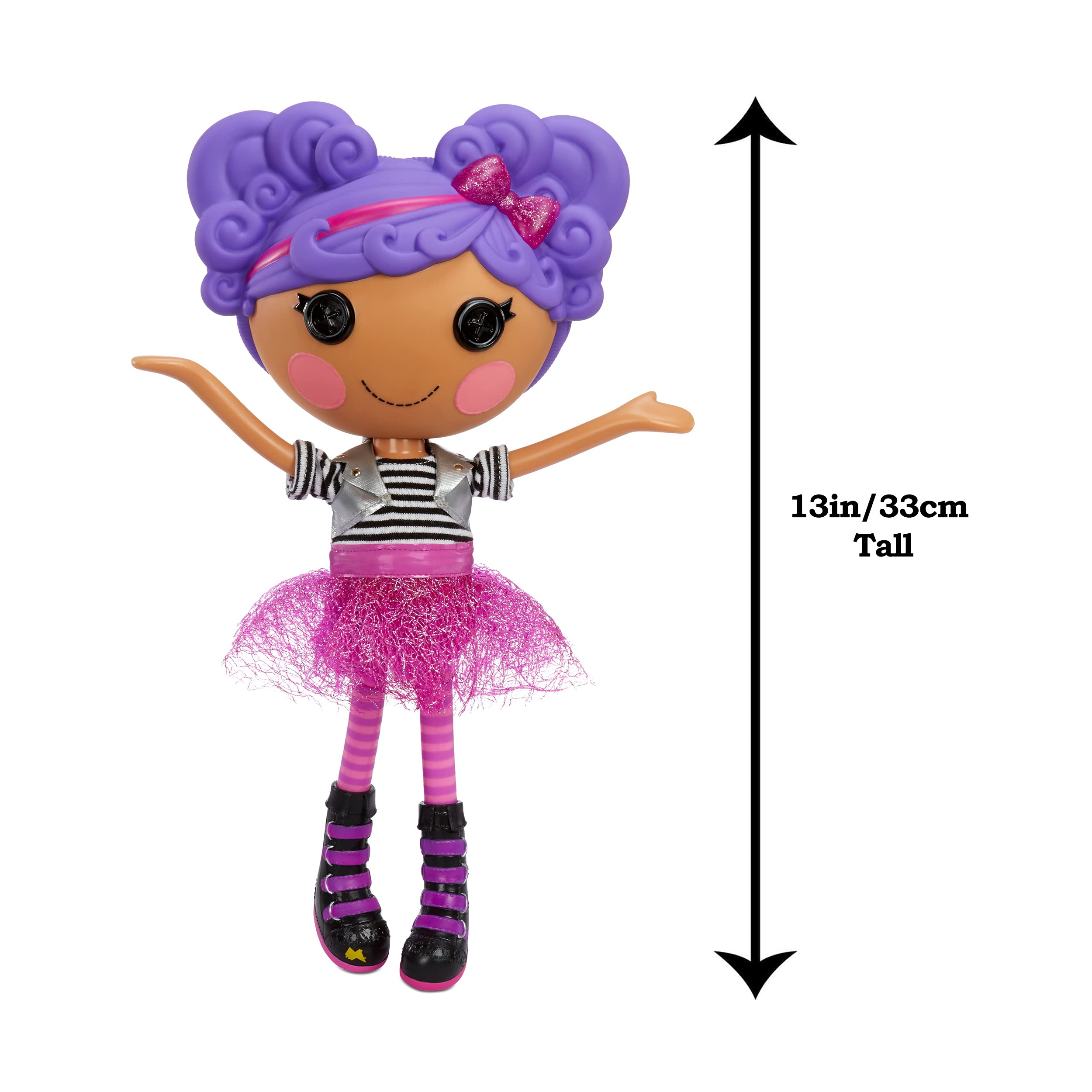 Lalaloopsy Doll- Storm E. Sky and Cool Cat, 13" Rocker Musician Doll with Purple Hair, Pink/Black Outfit & Accessories, Reusable House Playset- Gifts for Kids, Toys for Girls Ages 3 4 5+ to 103 Years - Image 3