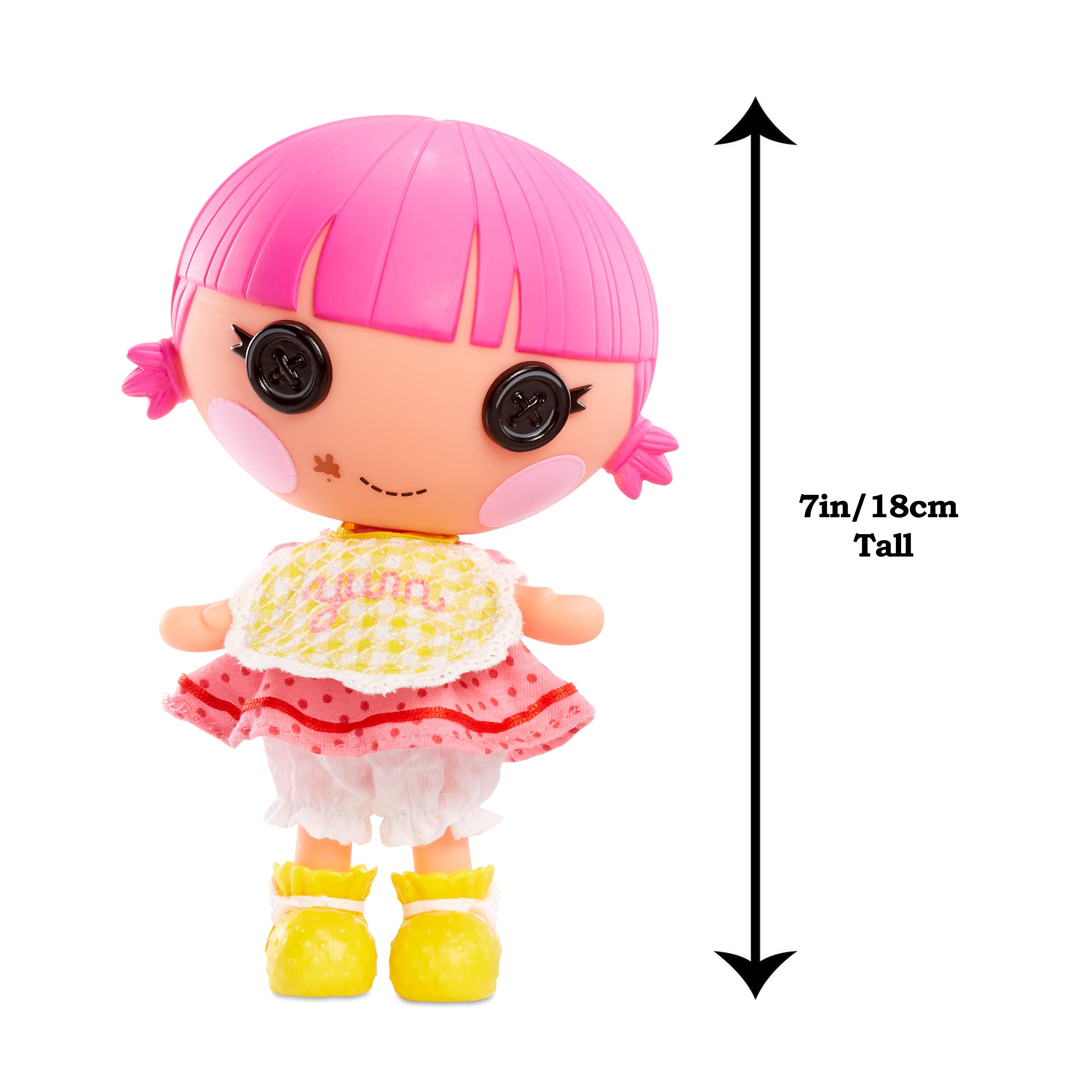 Lalaloopsy Littles Doll: Sprinkle Spice Cookie & Pet Mouse, 7" Baker Figure, Pink/Yellow Outfit, Accessories, Reusable House Playset - Ages 3+ - Image 4