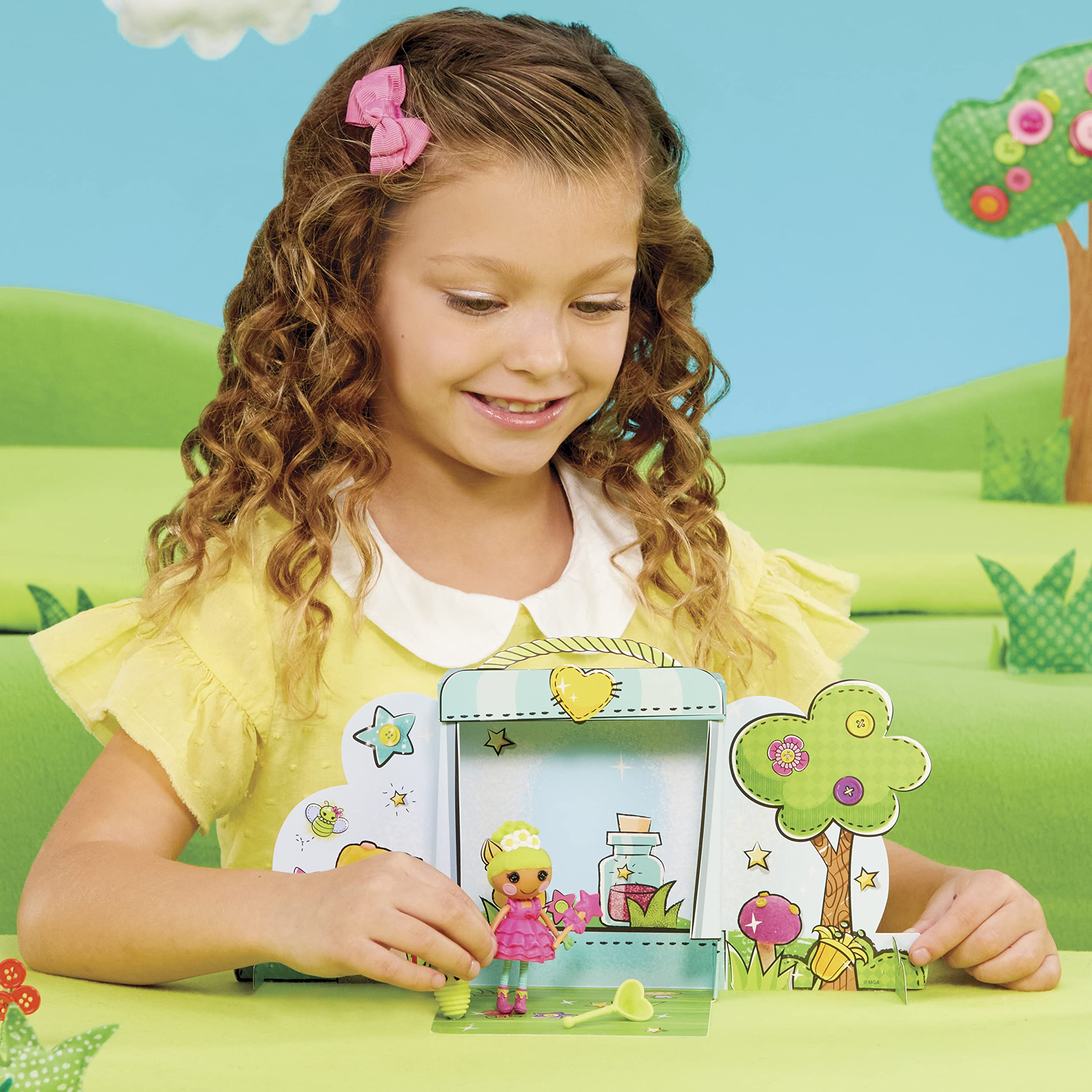 Lalaloopsy Mini Doll - Pix E. Flutters with Mini Pet Firefly, 3" Fairy Doll with Accessories, in Reusable House Package playset, for Ages 3-103,Multicolor,579052 - Image 4