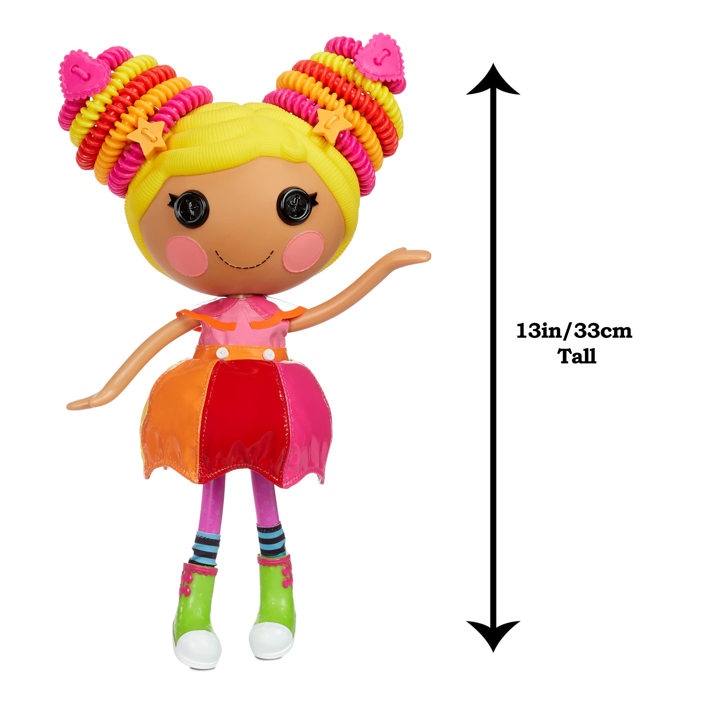 Lalaloopsy Silly Hair Doll- April Sunsplash & Pet Toucan, 13" Rainbow Hair Styling Doll with Multicolor Outfit & 11 Accessories, Reusable Salon Playset- Kids Gifts, Toys for Girls Ages 3 4 5+ to 103 - Image 3