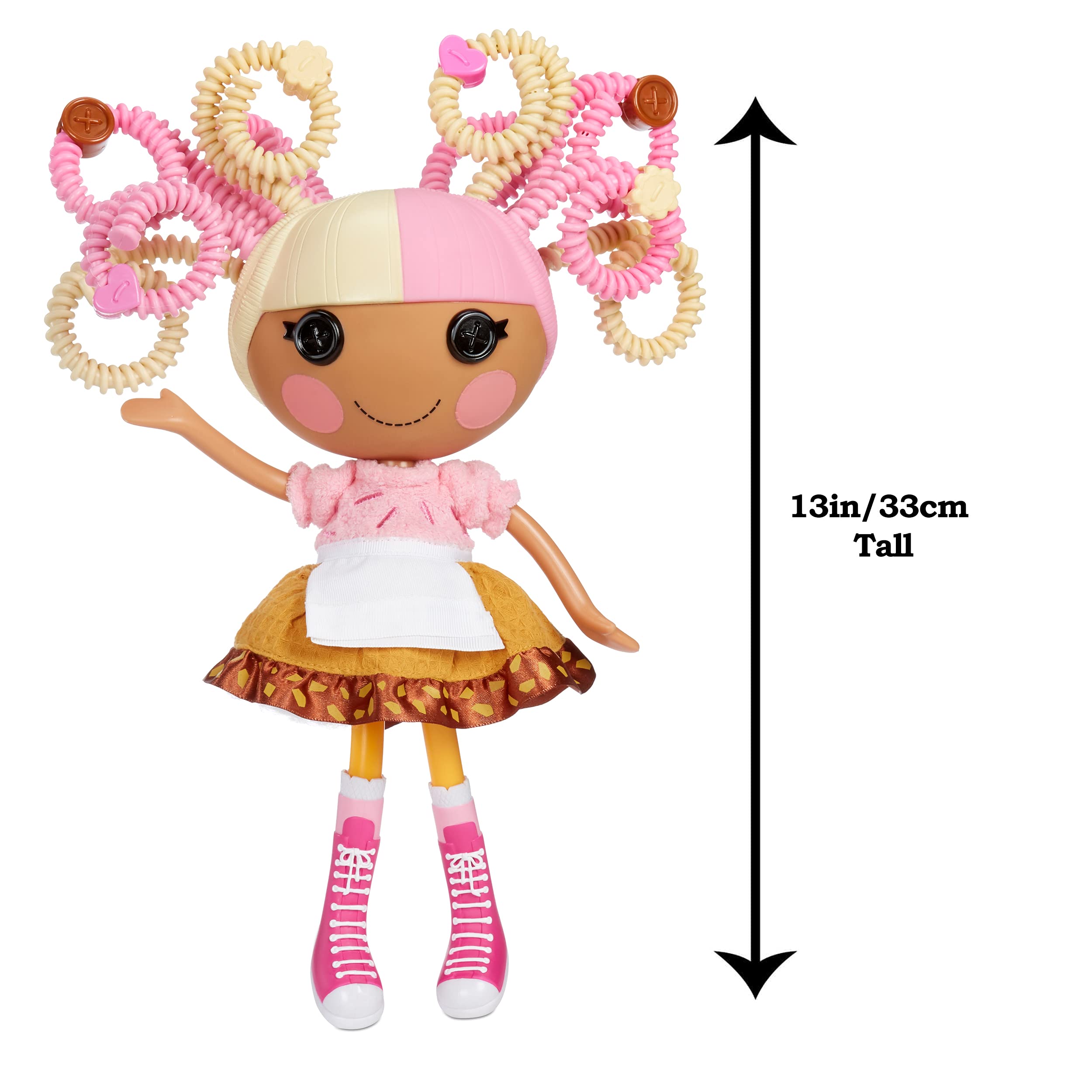 Lalaloopsy Silly Hair Scoops Waffle Cone Doll & Pet Cat, 13" Ice Cream Multicolor Hair Styling Doll & 11 Accessories, Salon Playset - Kids Gifts, Toys for Girls Ages 3-103 - Image 3
