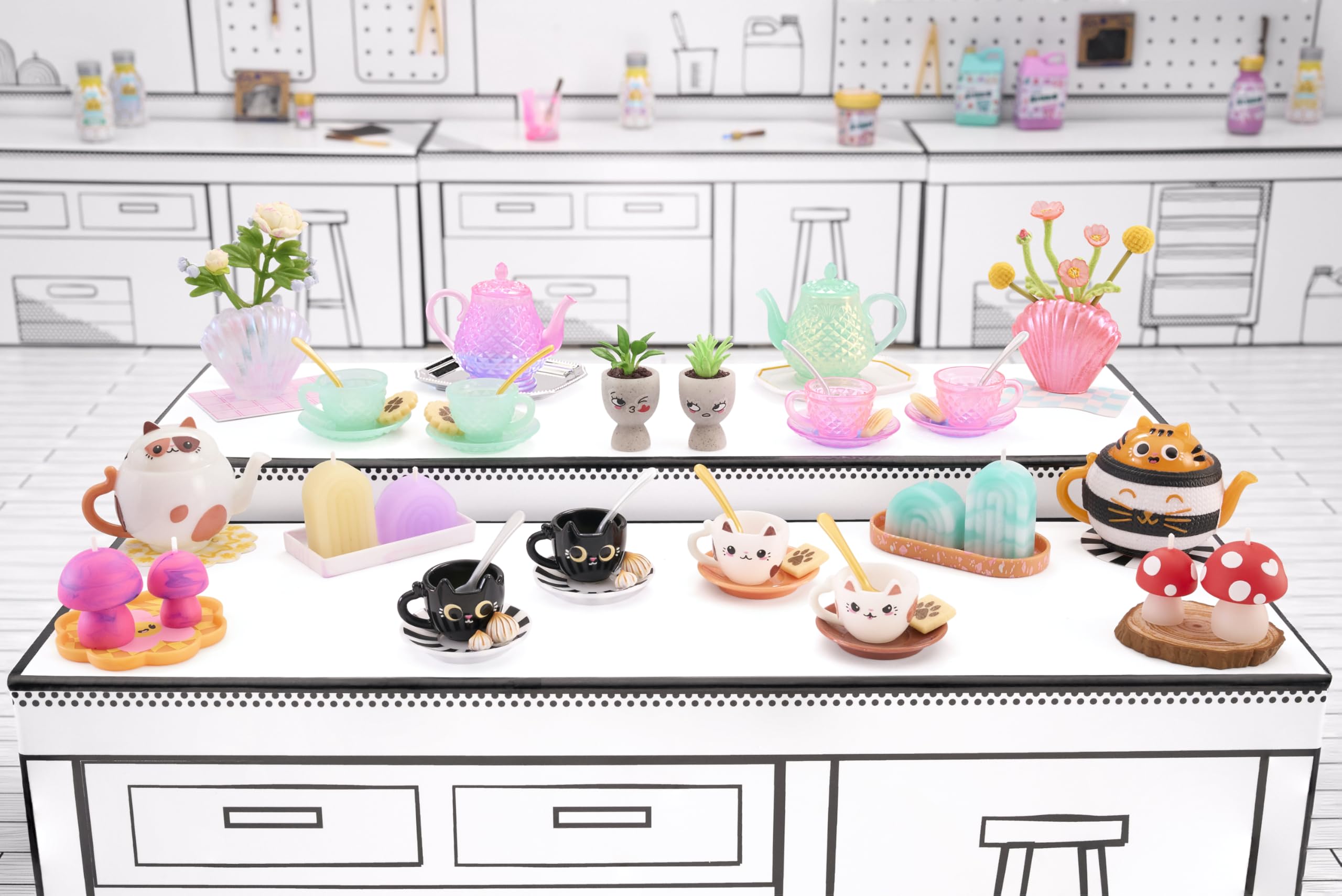 Make It Mini Lifestyle Series 2 Mini Collectibles MGA's Miniverse, Mystery Blind Packaging, DIY, Crafts, Resin Play, Replica Items, Molds, Teapots, Teacups, Candles, Vase Collectors, 8+ - Image 6