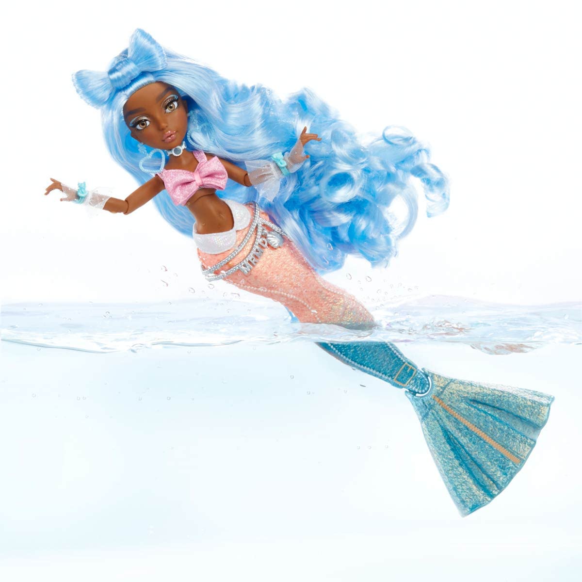 MERMAZE MERMAIDZ Color Change Shellnelle Mermaid Fashion Doll with Designer Outfit & Accessories, Stylish Hair & Sculpted Tail, Poseable, Multicolor, 580829 - Image 5