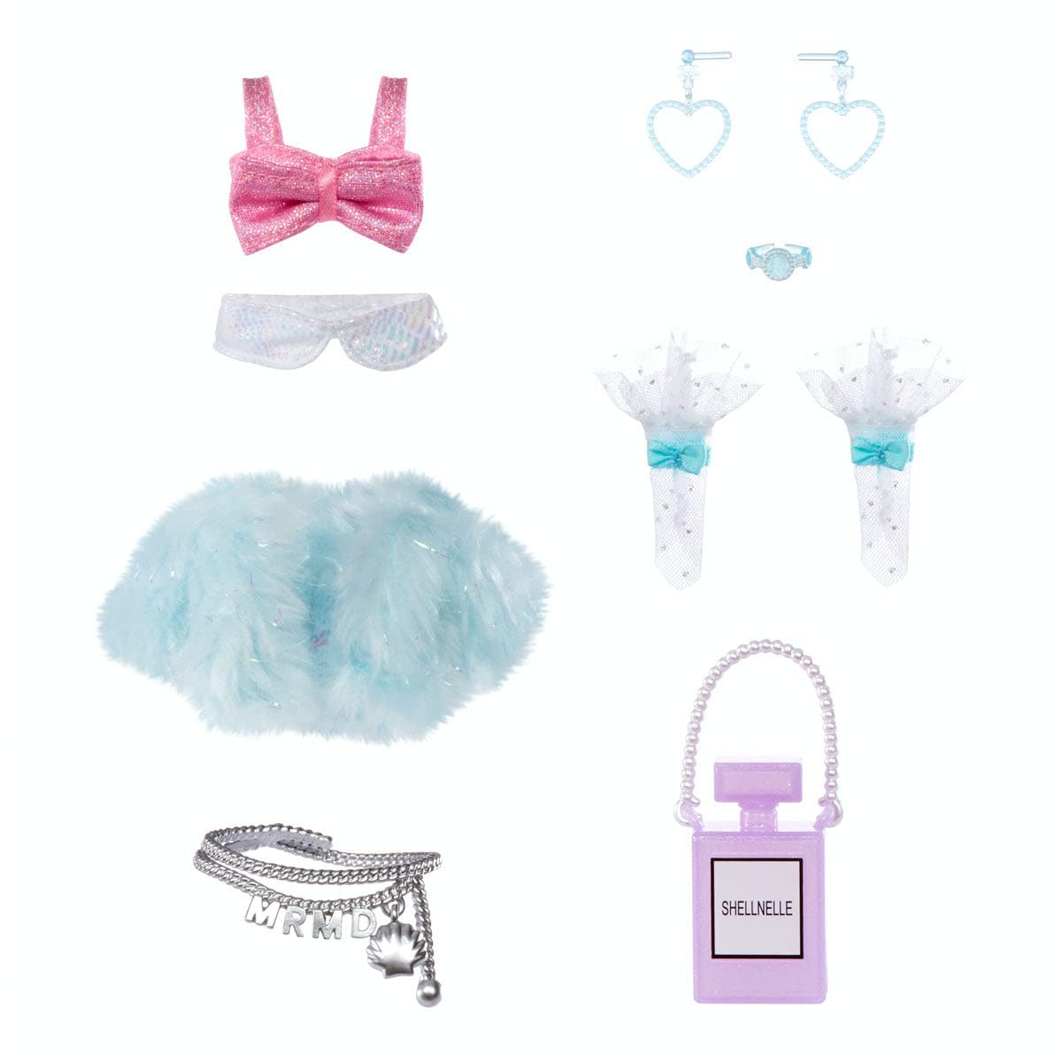 MERMAZE MERMAIDZ Color Change Shellnelle Mermaid Fashion Doll with Designer Outfit & Accessories, Stylish Hair & Sculpted Tail, Poseable, Multicolor, 580829 - Image 6