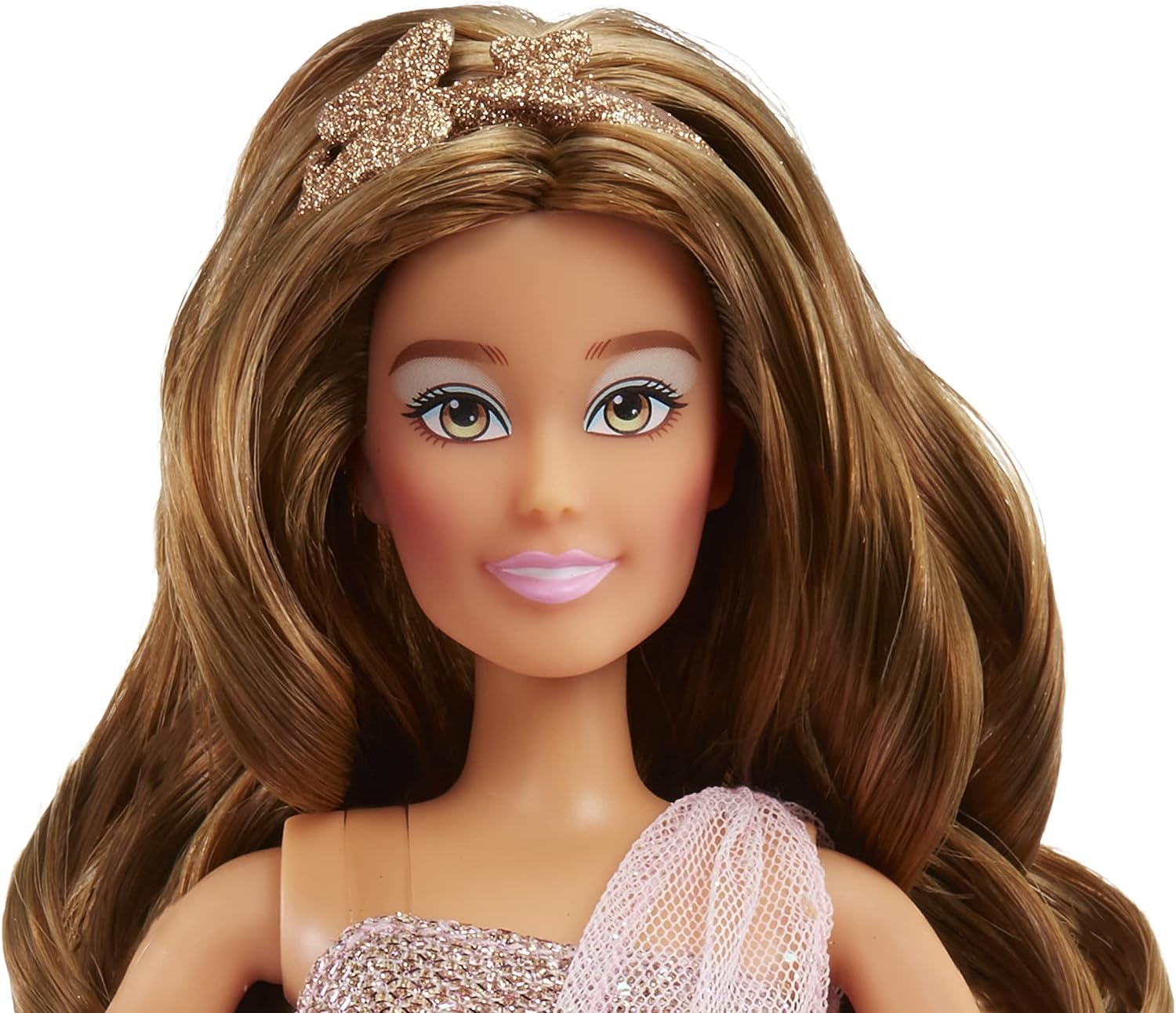 MGA Entertainment Dream Ella Let's Celebrate Doll DreamElla, Pink & Gold Glitter Butterfly Confetti Unboxing 11.5" Brunette Party Fashion Doll + 5 Accessories for Birthday, Graduation, Special Day - Image 5