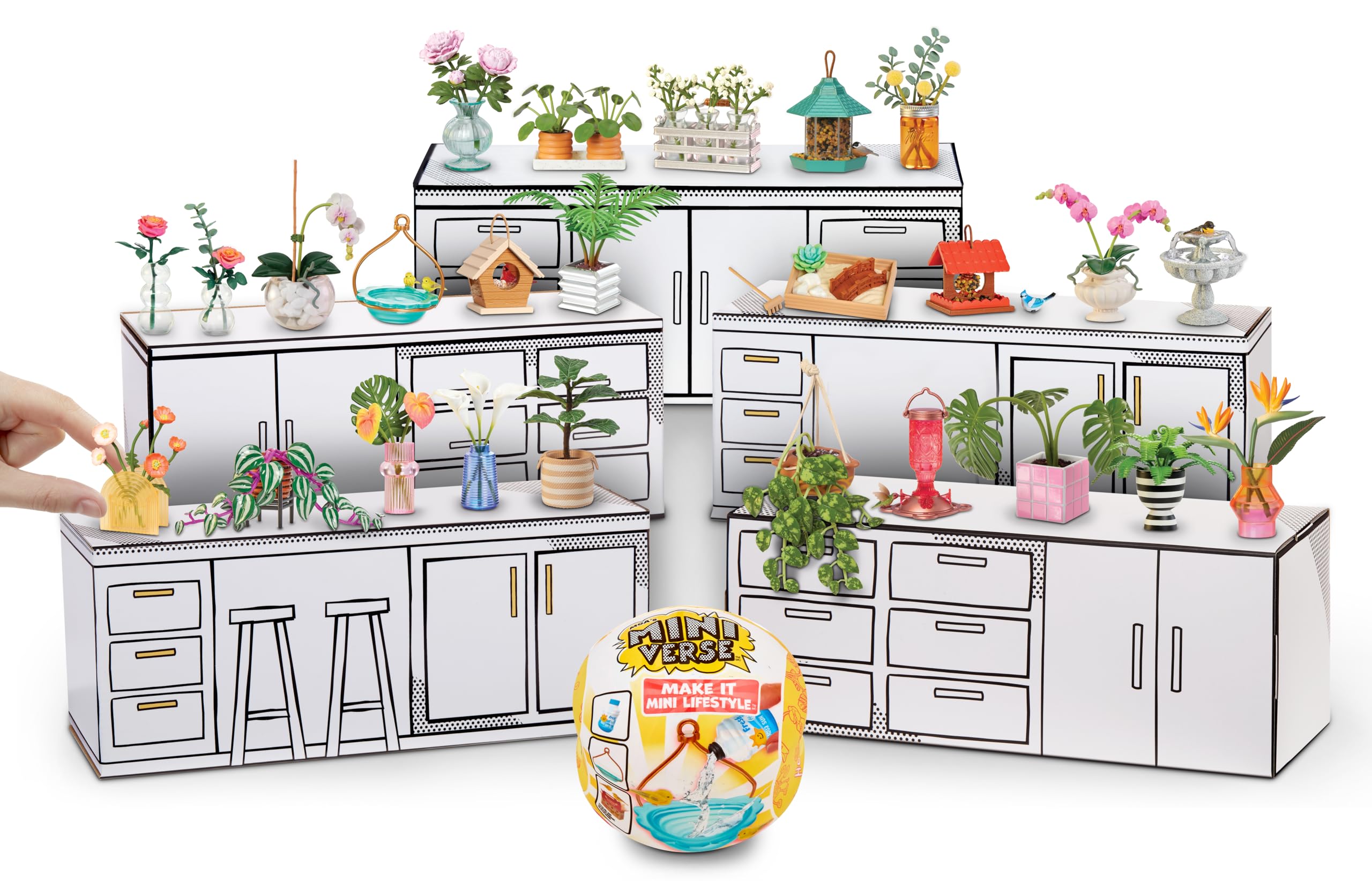 MGA's Miniverse Make It Mini Lifestyle Home Series 1 Collectibles, Mystery Blind Packaging, DIY Crafts, Resin Play, Replica Items, Mini Plants, Birdhouses, Bouquets Collectors, 8+ - Image 6