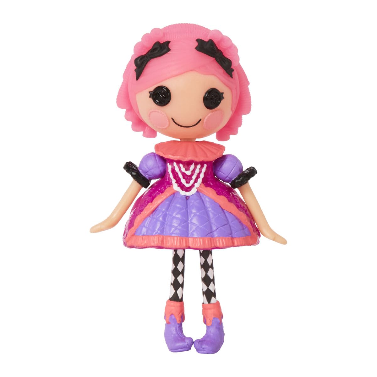 Mini Lalaloopsy Doll - Confetti Carnivale with Mini Pet Cat, 3" Masquerade Ball Party Theme Doll with Pink Hair & Accessories in Reusable Package playset, for Ages 3-103 - Image 6