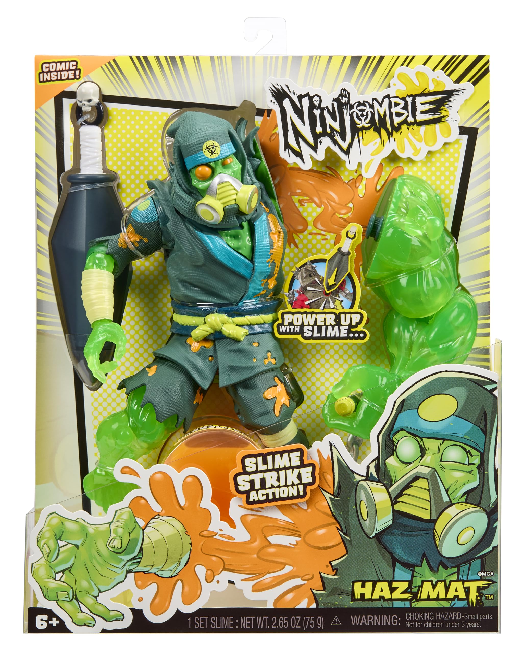 Ninjombie Action Figure - Haz Mat, Boys Action Ninja Zombie Slime Monster Action Figure, Ages 6 + - Image 6
