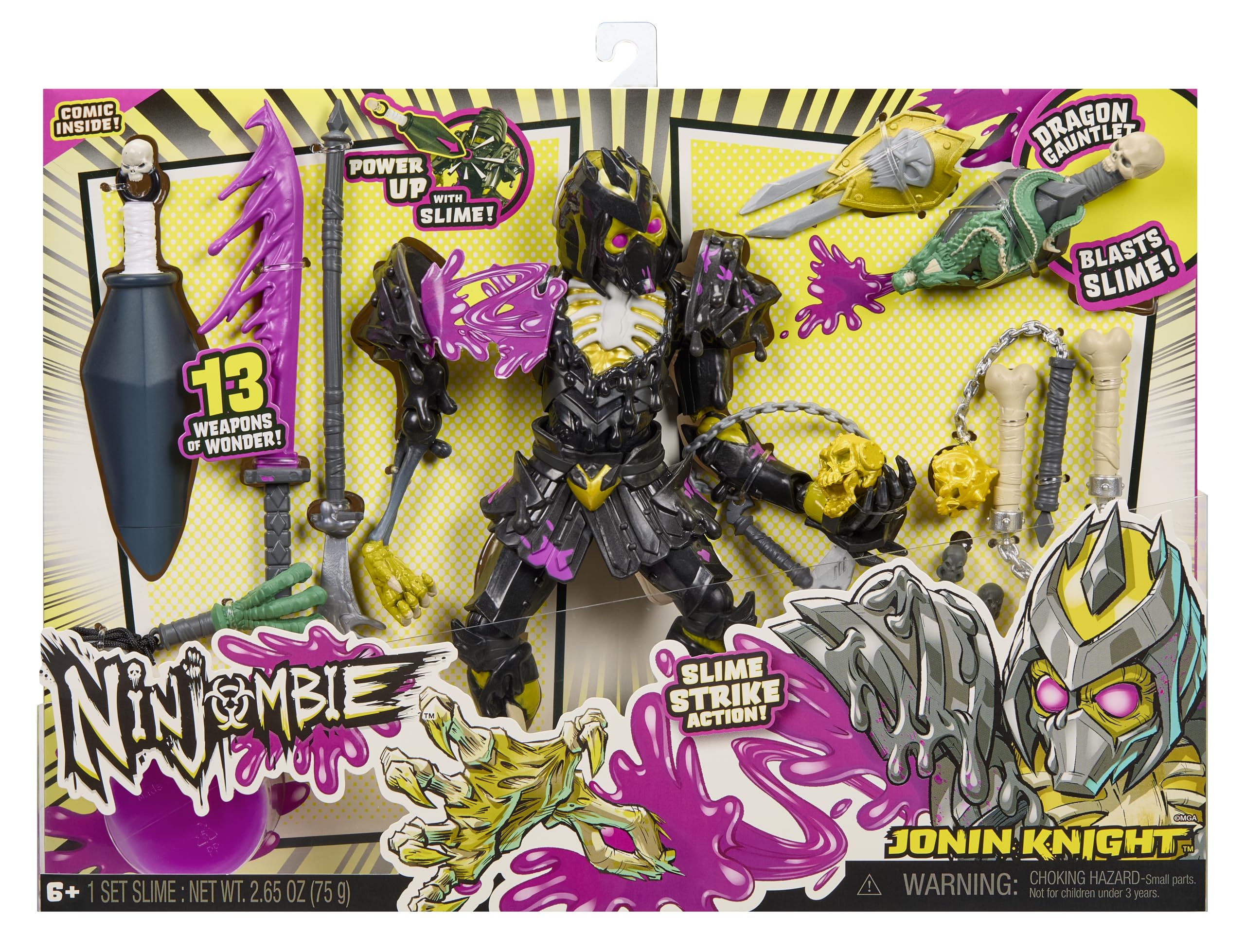 Ninjombie Deluxe Action Figure - Jonin Knight, Boys Action Ninja Zombie Slime Action Figure, Ages 6 + - Image 8