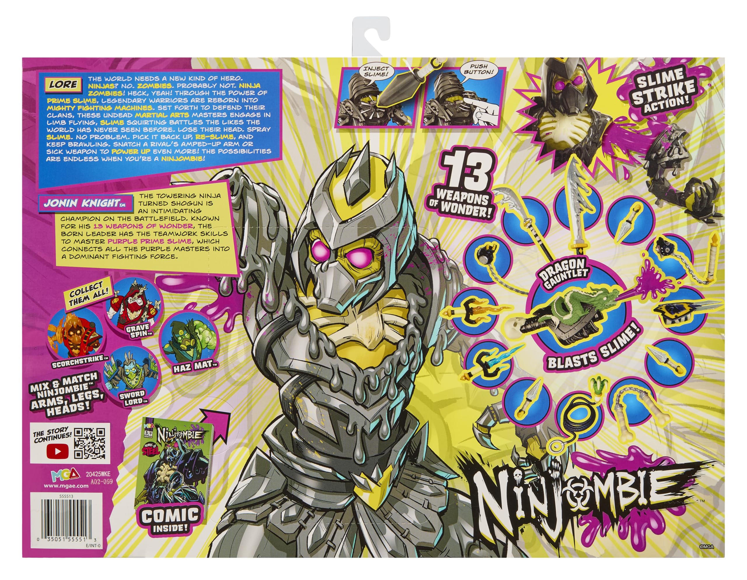 Ninjombie Deluxe Action Figure - Jonin Knight, Boys Action Ninja Zombie Slime Action Figure, Ages 6 + - Image 9