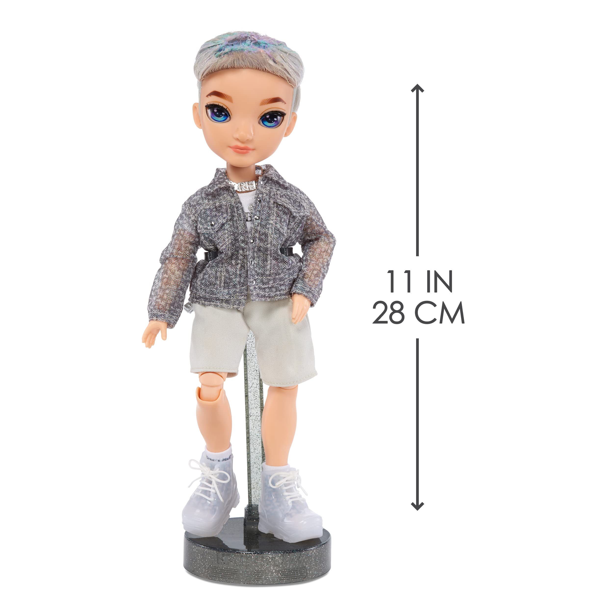 Rainbow High Aidan- Purple Boy Fashion Doll. Fashionable Outfit & 10+ Colorful Play Accessories. Great Gift for Kids 4-12 Years Old and Collectors. - Image 4