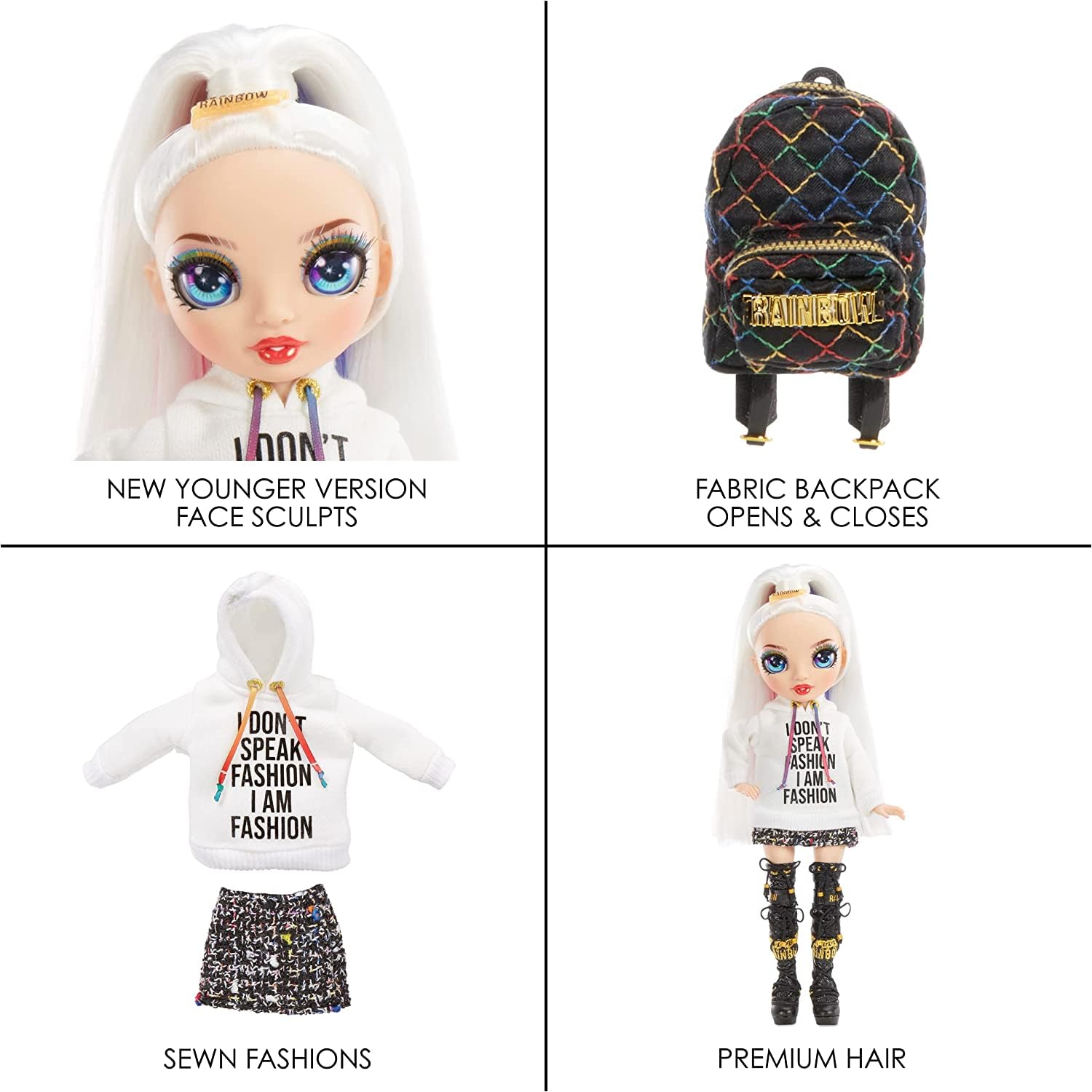 Rainbow High Jr High Series 2 Amaya Raine- 9" Rainbow Posable Fashion Doll with Designer Accessories and Open/Close Backpack. Great Toy Gift for Kids Ages 6-12 Years Old & Collectors - Image 5
