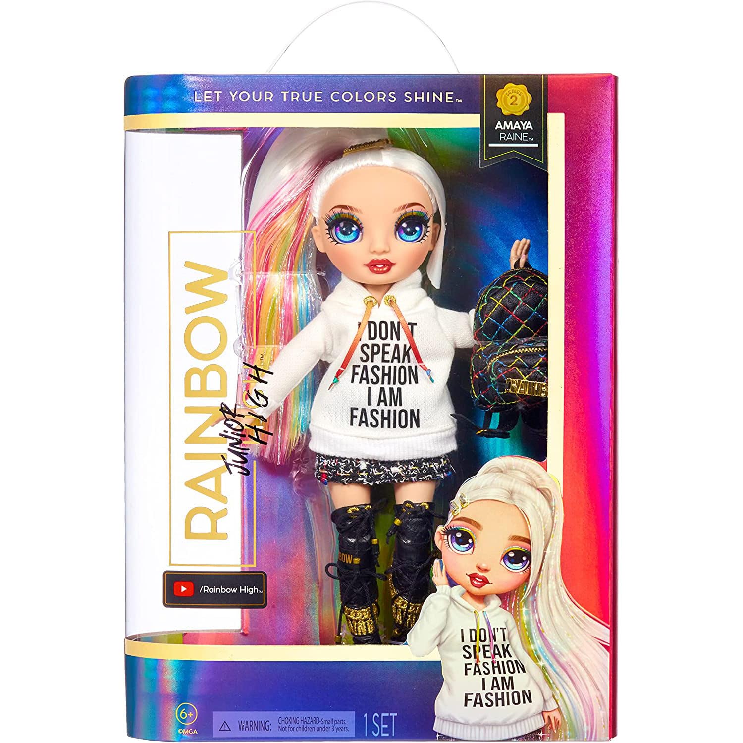 Rainbow High Jr High Series 2 Amaya Raine- 9" Rainbow Posable Fashion Doll with Designer Accessories and Open/Close Backpack. Great Toy Gift for Kids Ages 6-12 Years Old & Collectors - Image 7