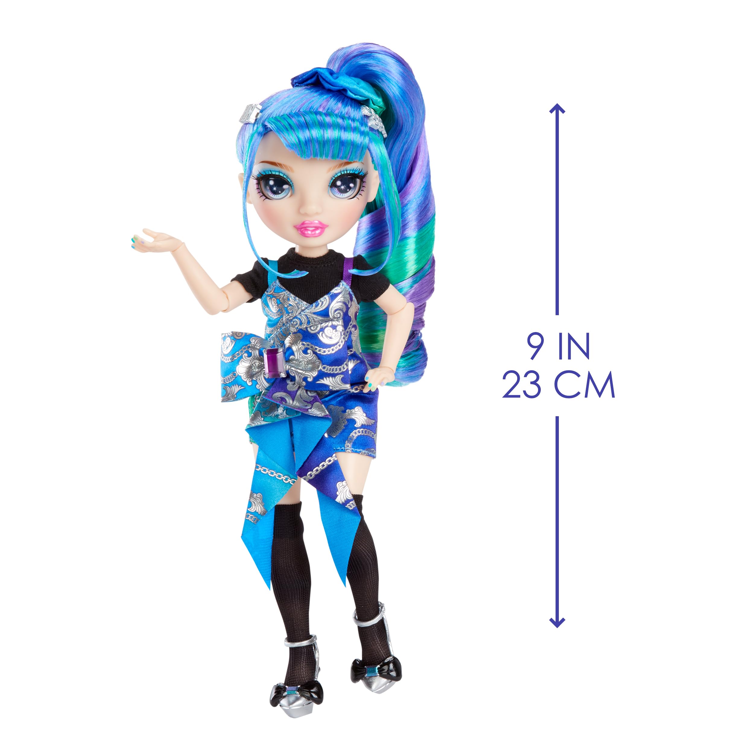 Rainbow High Junior High Special Edition Holly De’Vious - 9" Blue and Green Posable Fashion Doll with Accessories and Open/Close Soft Backpack. Great Toy Gift for Kids Ages 4-12 - Image 3