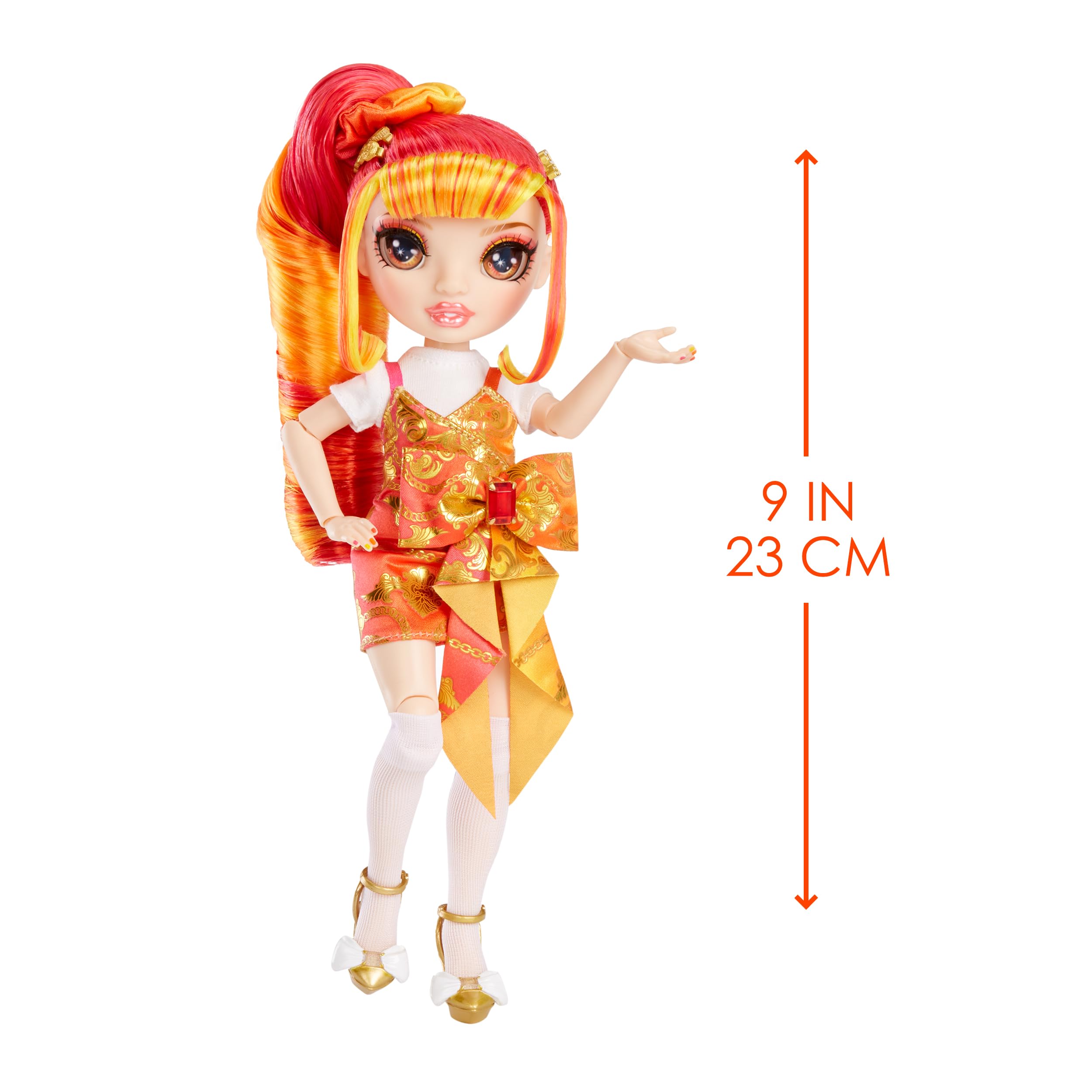 Rainbow High Junior High Special Edition Laurel De’Vious - 9" Red and Orange Posable Fashion Doll with Accessories and Open/Close Soft Backpack. Great Toy Gift for Kids Ages 4-12 - Image 3