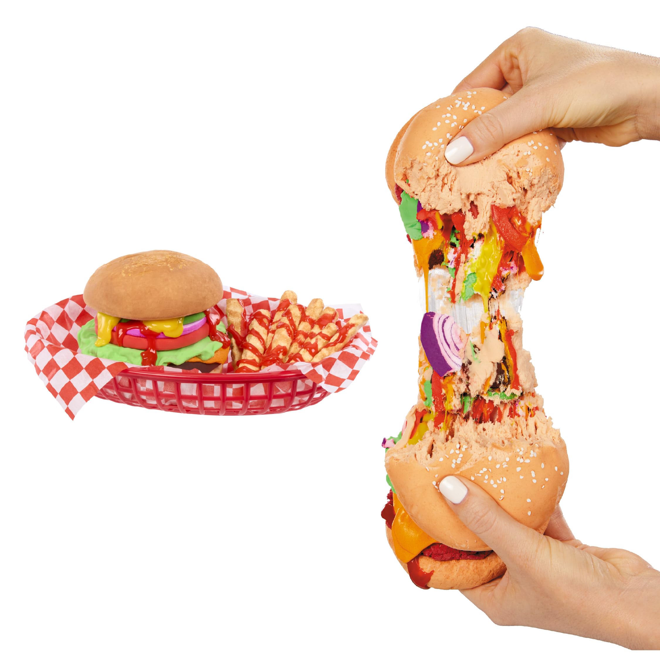 Slime Life Cheeseburger DIY Slime Kit - Unboxing Ingredients to Make, Smash, and Stretch Your Food Slime, Ages 8+ - Image 3