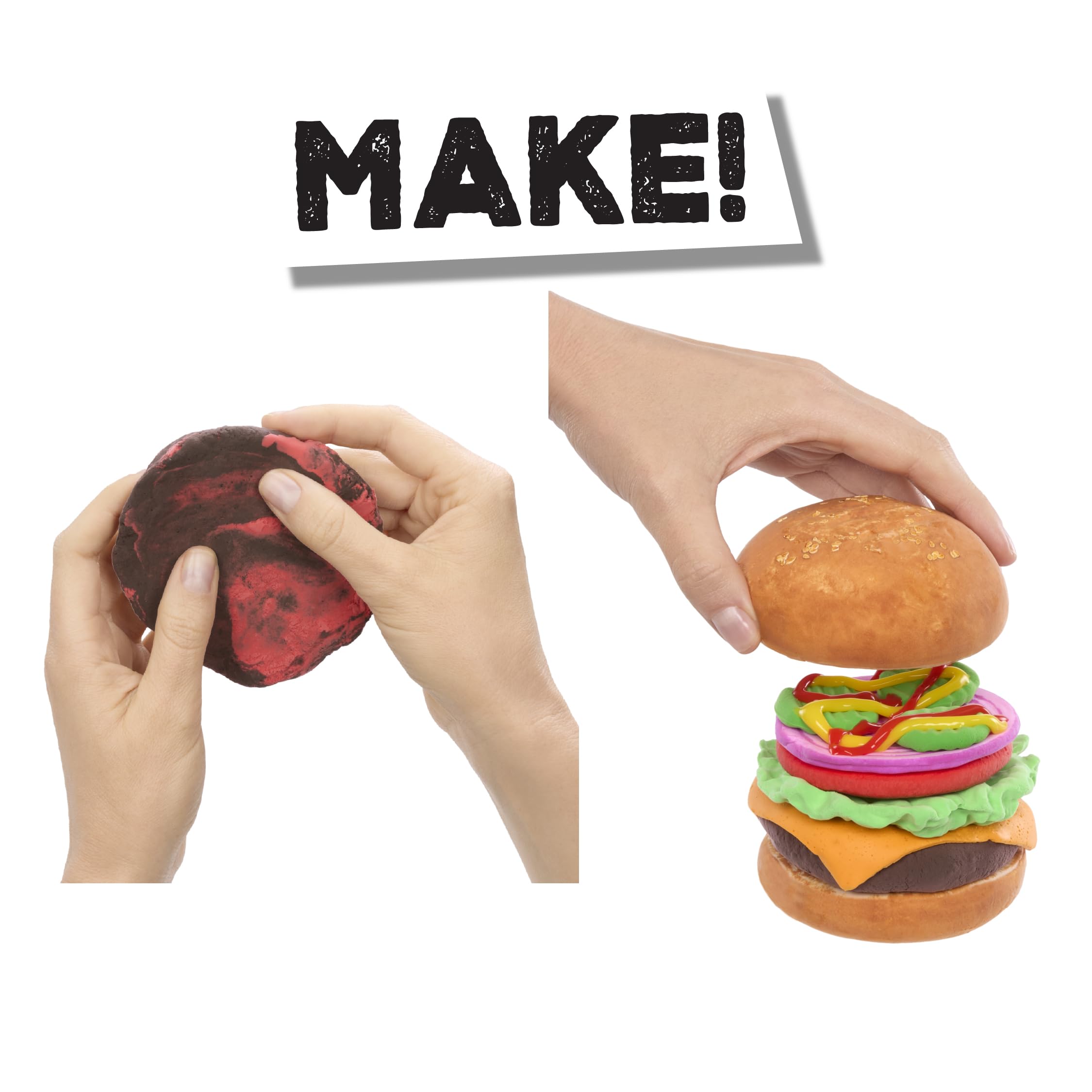 Slime Life Cheeseburger DIY Slime Kit - Unboxing Ingredients to Make, Smash, and Stretch Your Food Slime, Ages 8+ - Image 4