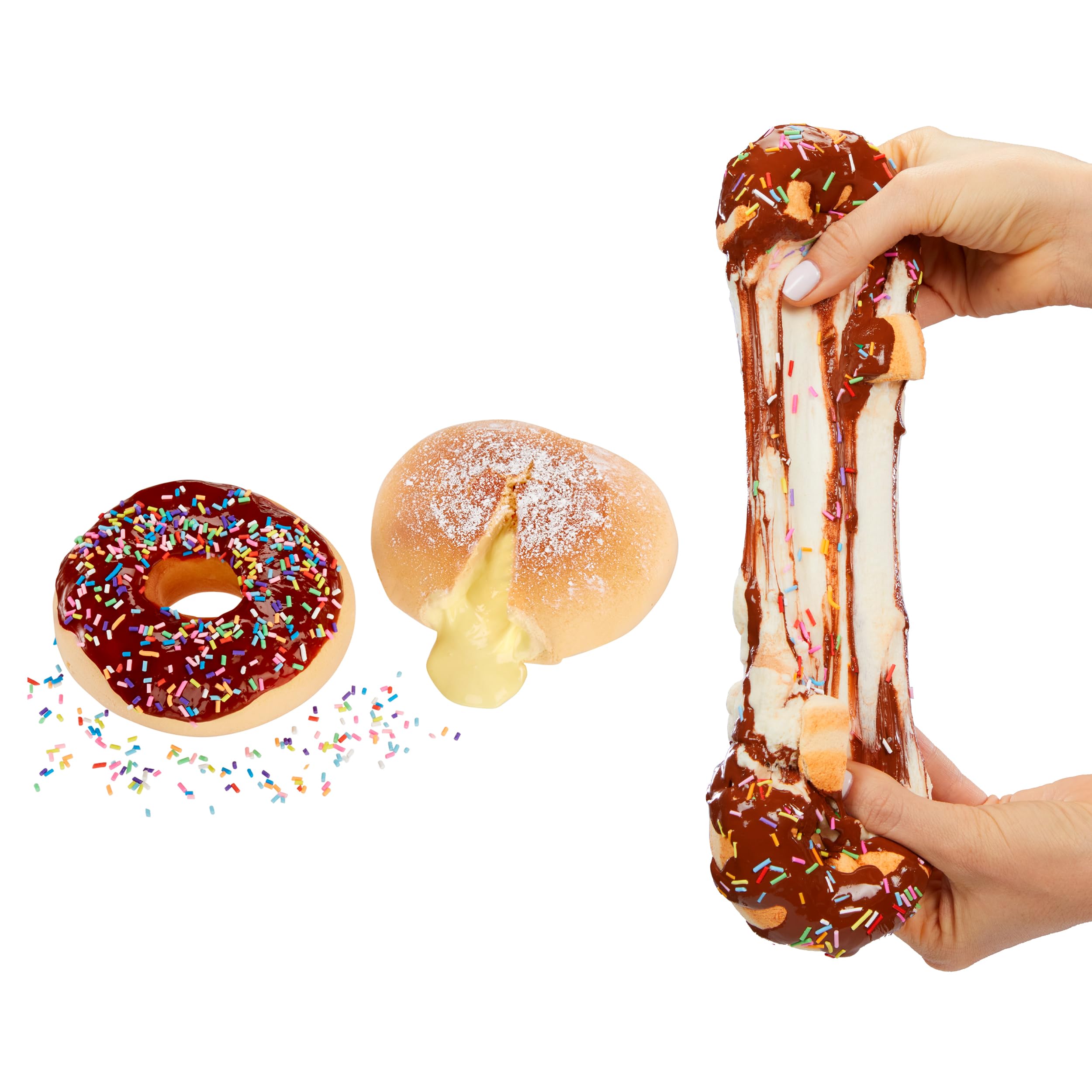 Slime Life Choco Icing Round & Cream Filled Donuts DIY Slime Kit - Unboxing Ingredients to Make, Smash, and Stretch Your Food Slime, Ages 8+ - Image 3