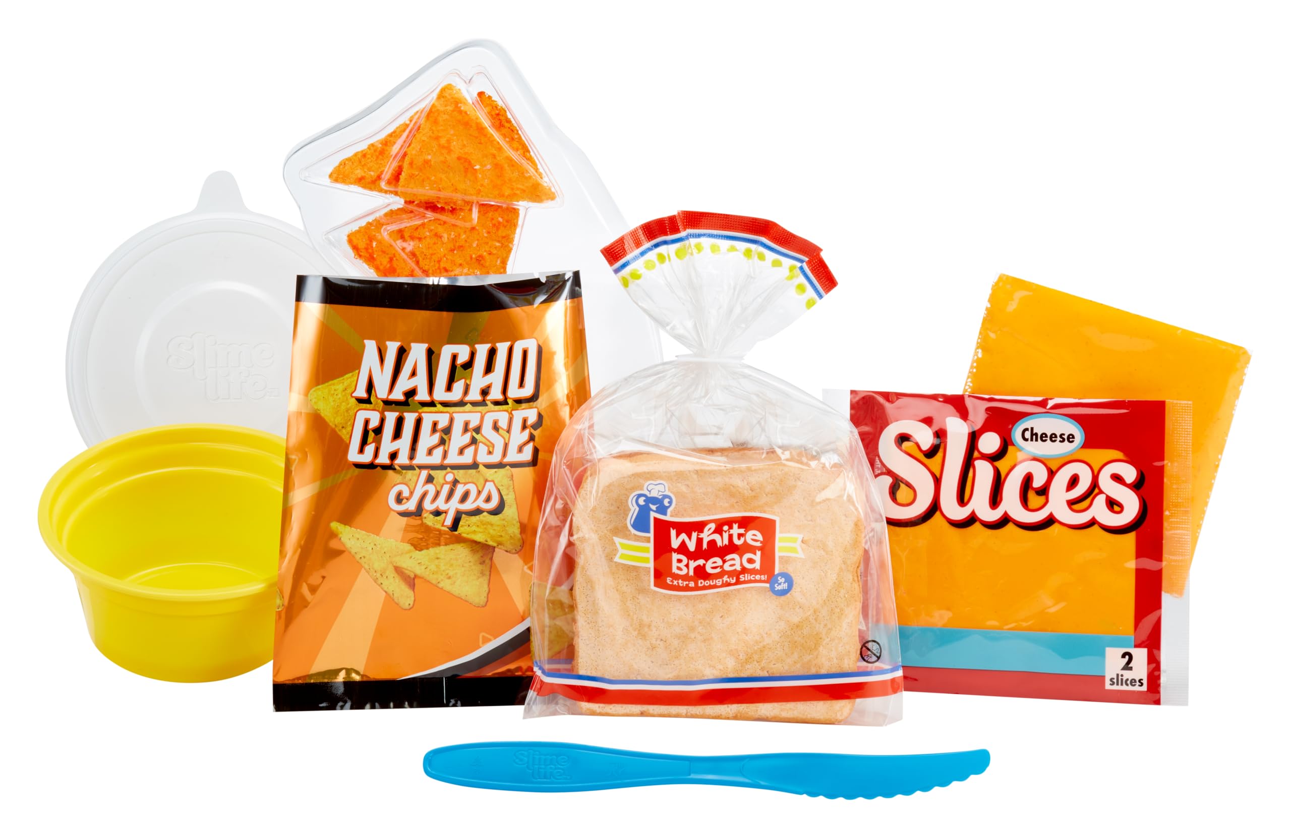 Slime Life Grilled Cheese with Chips DIY Slime Kit - Unboxing Ingredients to Make, Smash, and Stretch Your Food Slime, Ages 8+ - Image 4
