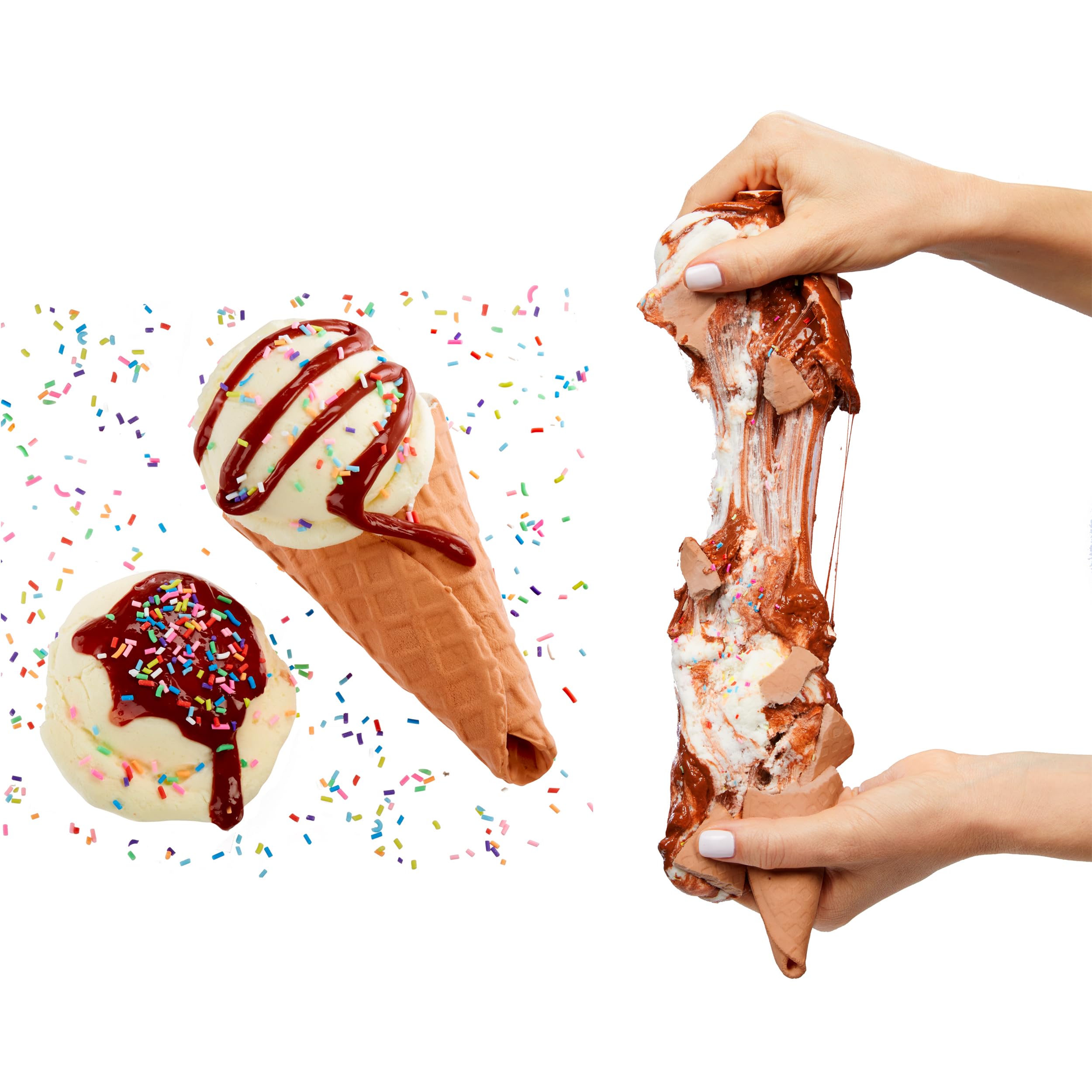 Slime Life Ice Cream Cone DIY Slime Kit - Unboxing Ingredients to Make, Smash, and Stretch Your Food Slime, Ages 8+ - Image 3
